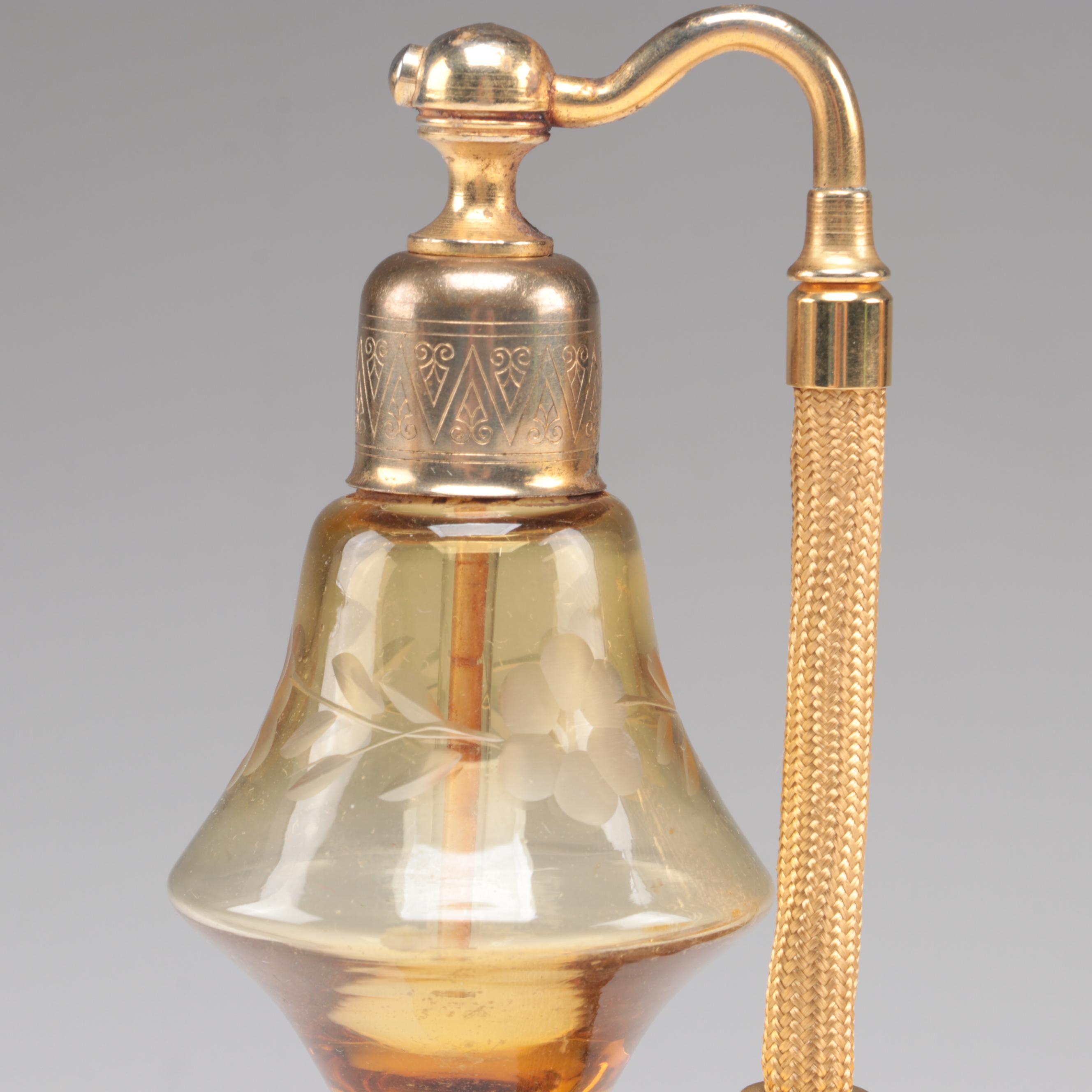 DeVilbiss with Other Glass Atomizer Perfume Bottles, Early 20th Century