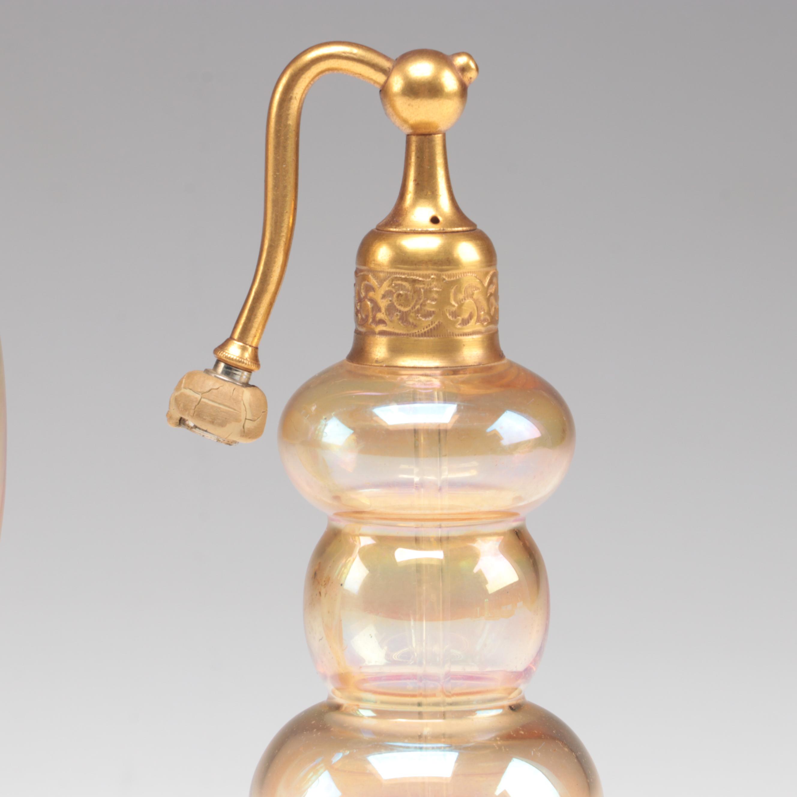 DeVilbiss with Other Glass Atomizer Perfume Bottles, Early 20th Century