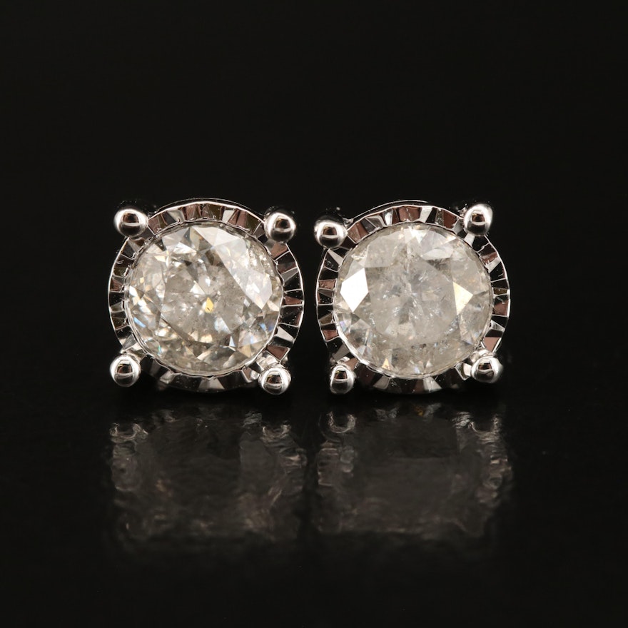 14K 1.22 CTW Diamond Stud Earrings