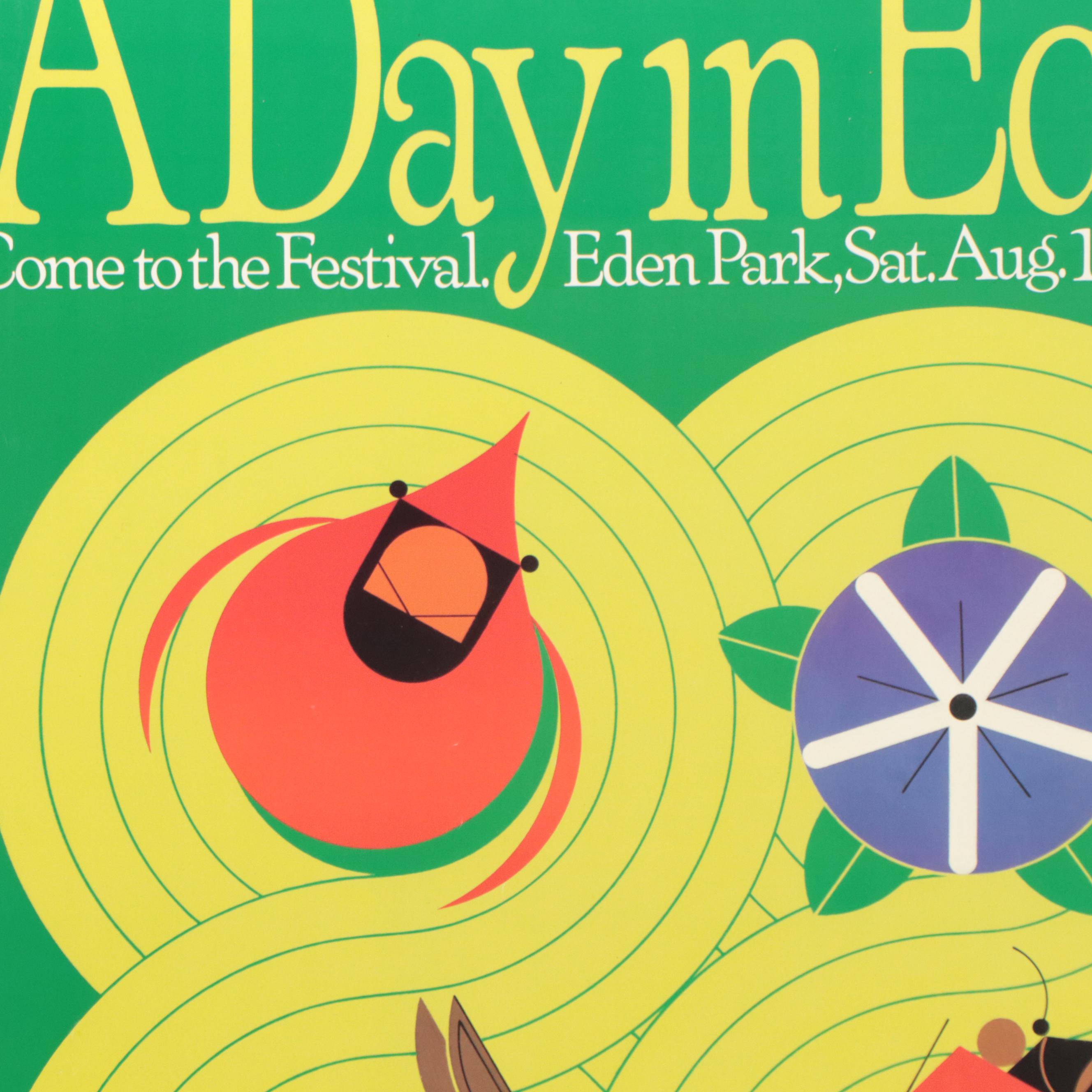 "A Day in Eden" Eden Park Posters, Featuring Charley Harper