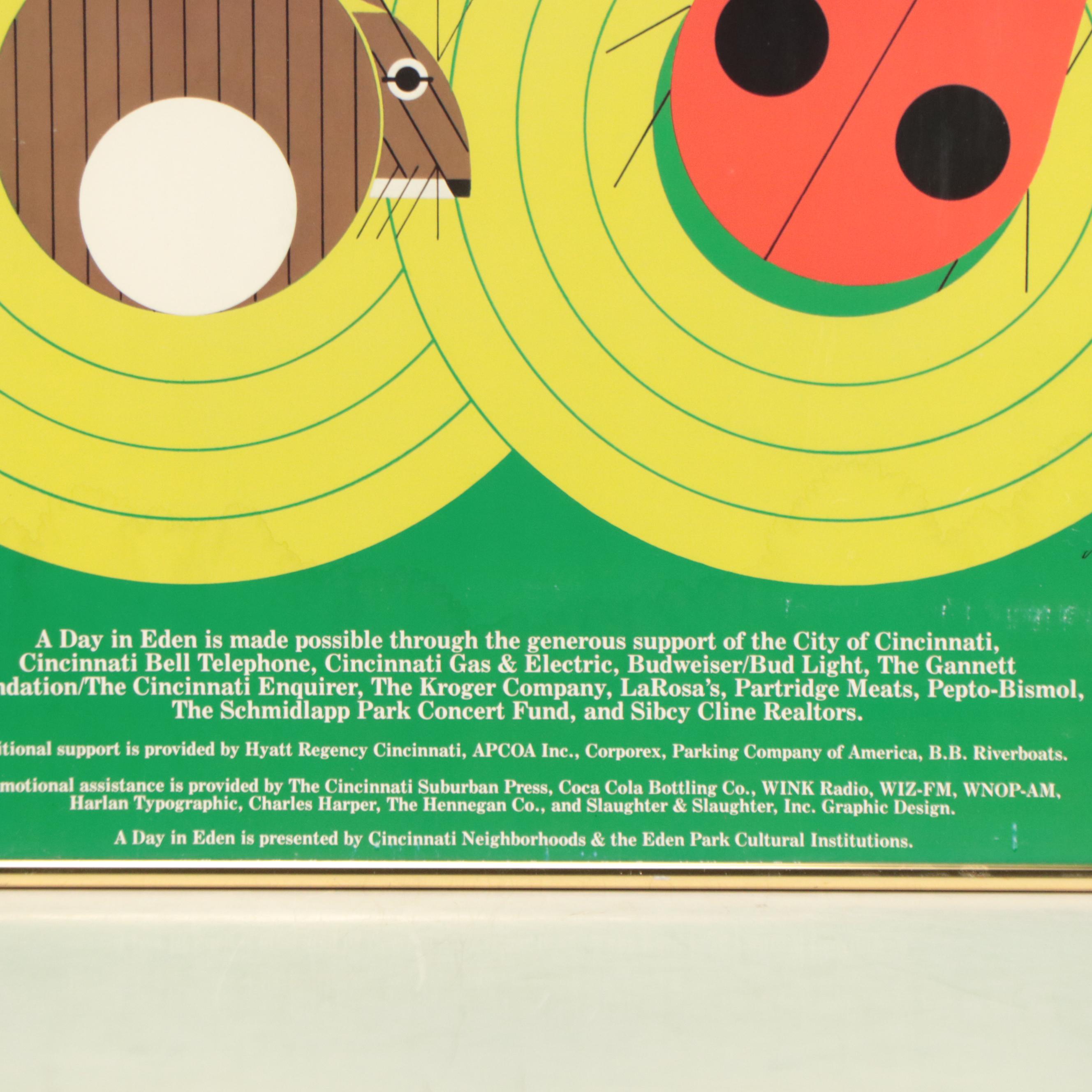 "A Day in Eden" Eden Park Posters, Featuring Charley Harper