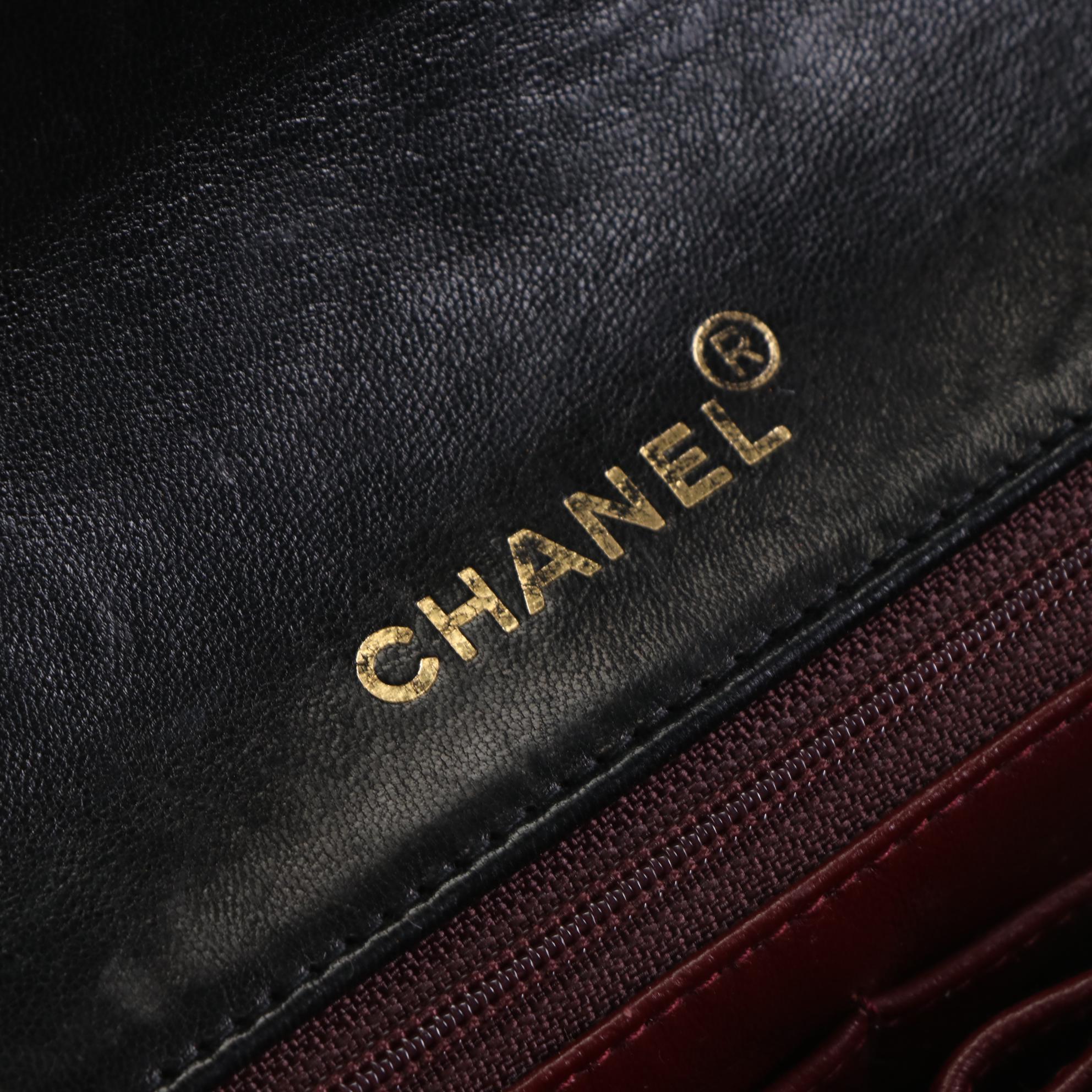 Chanel Small Flap Crossbody Bag in Quilted Black Lambskin Leather