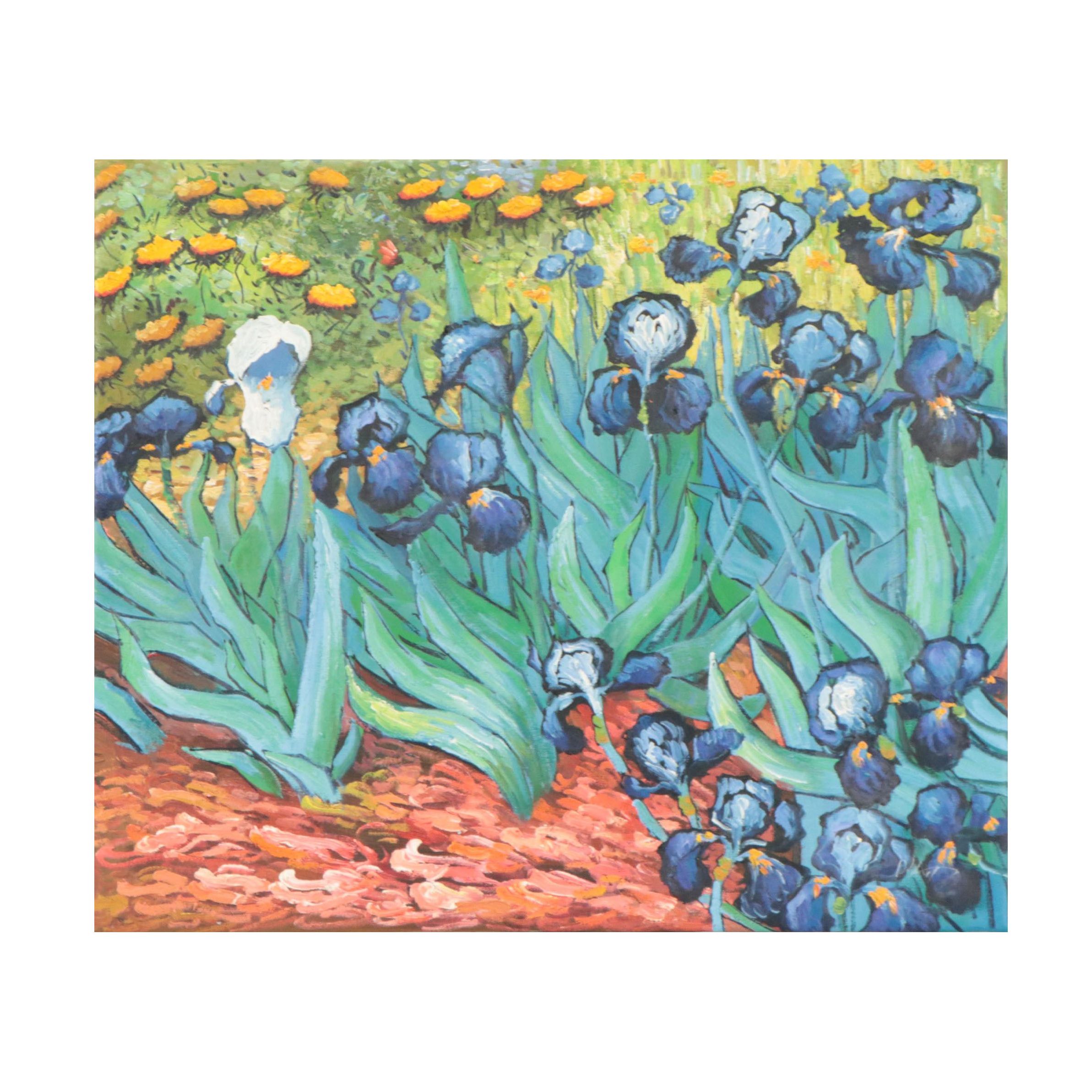 Oil Painting After Vincent van Gogh "Irises"