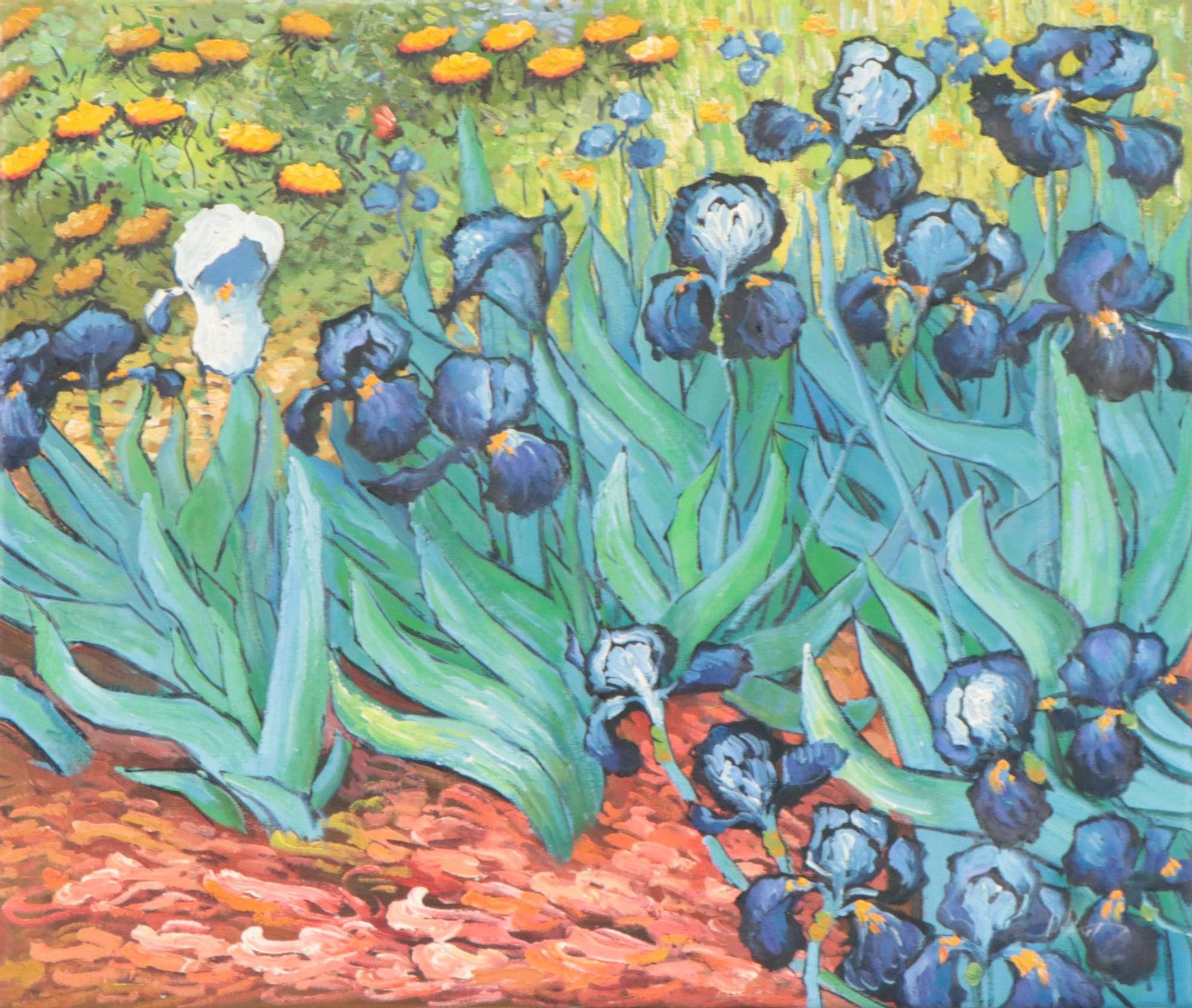 Oil Painting After Vincent van Gogh "Irises"