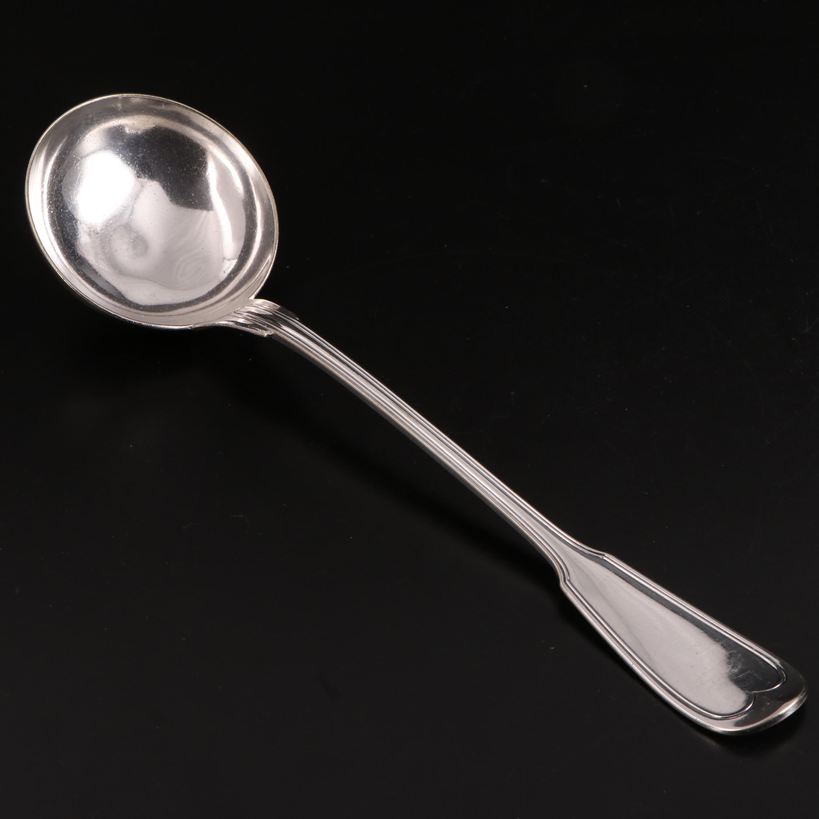 Christofle Silver Plate Ladle with Silver Plate Casserole Spoons and Servers