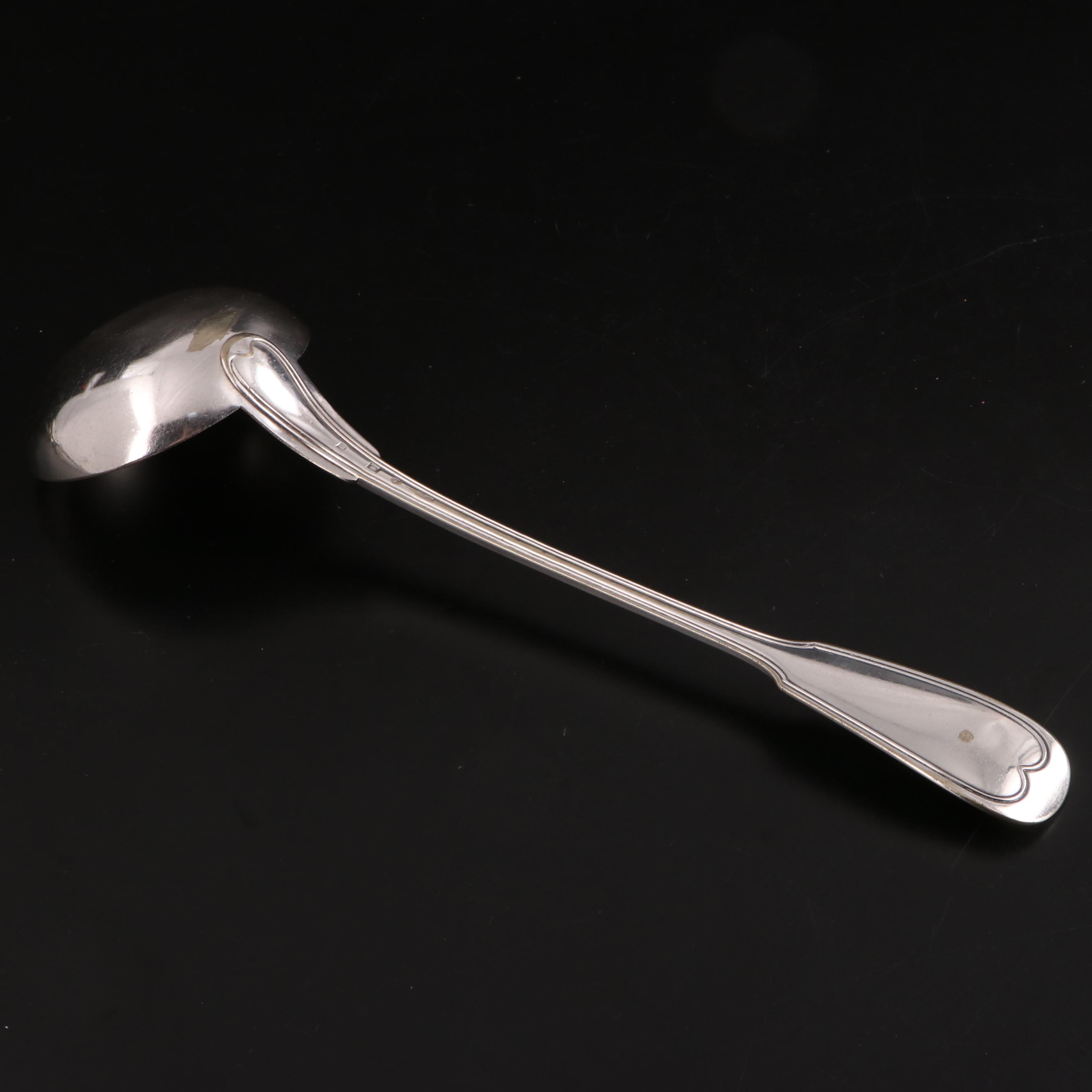 Christofle Silver Plate Ladle with Silver Plate Casserole Spoons and Servers