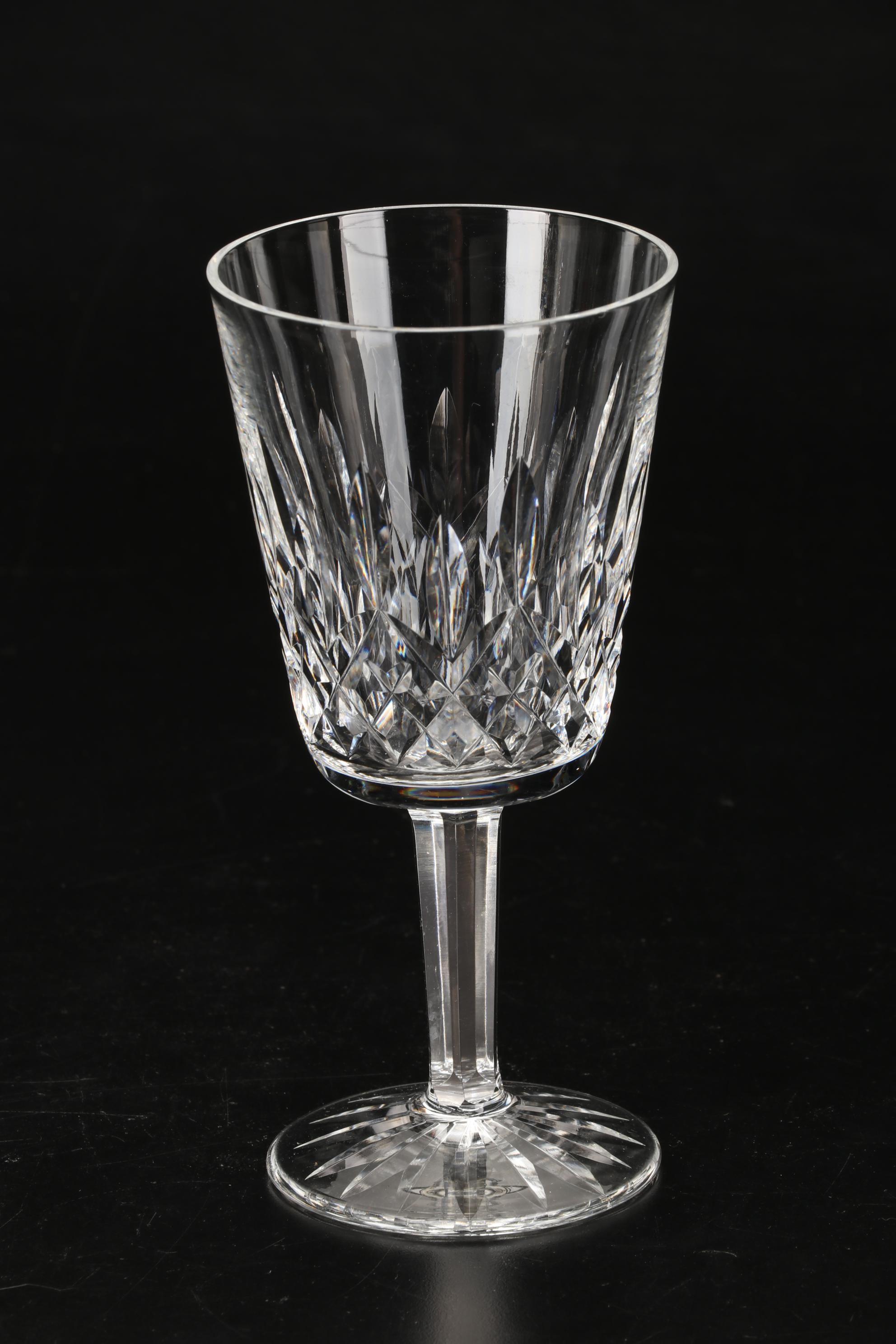Waterford Crystal "Lismore" Water Goblets, Late 20th Century