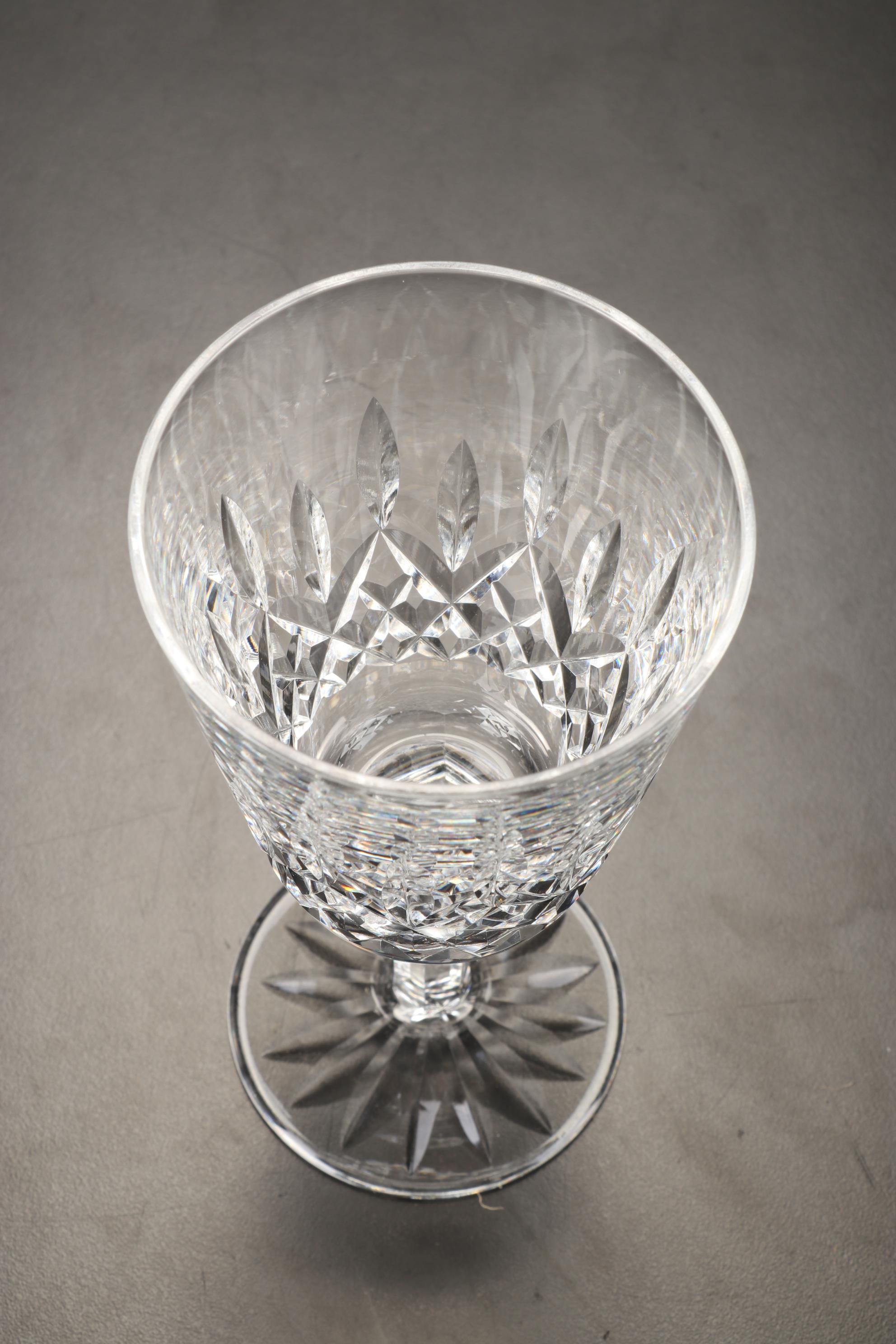 Waterford Crystal "Lismore" Water Goblets, Late 20th Century
