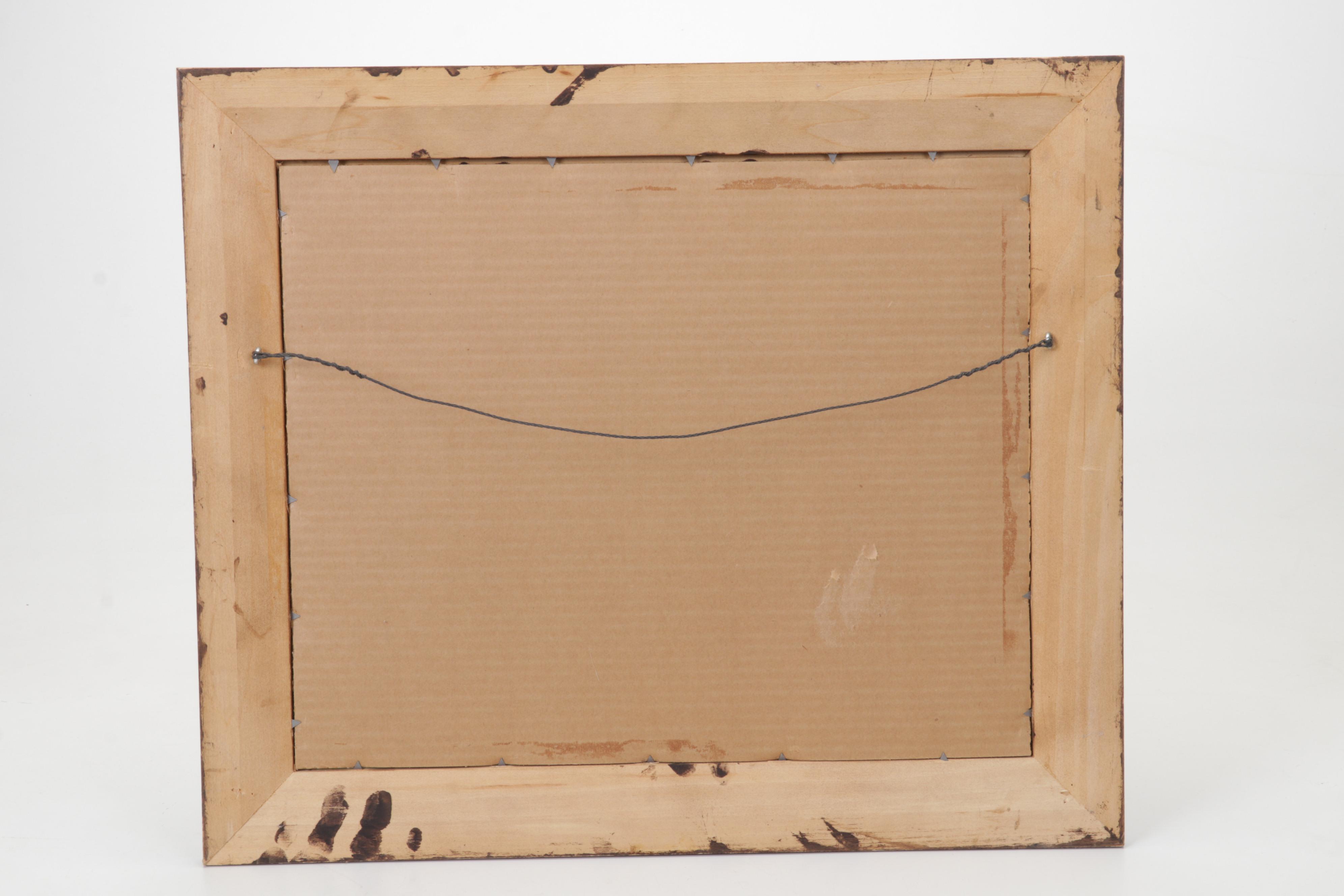 Ed Gifford Watercolor Painting of Iron Gate and White Cottage, Late 20th Century