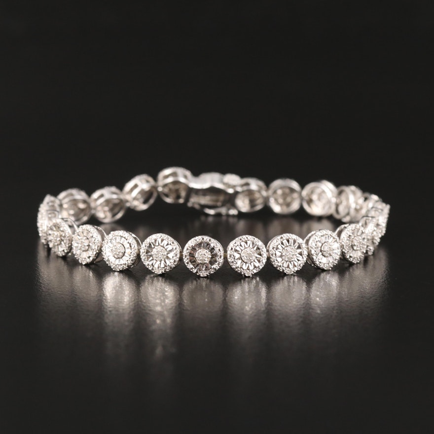 Sterling Diamond Bracelet