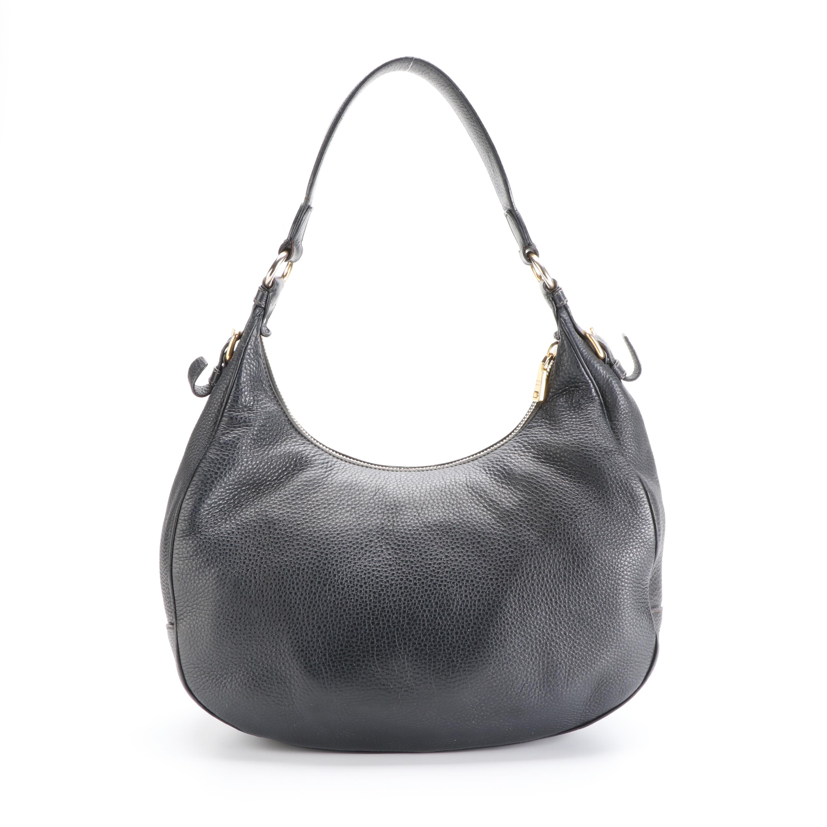 Prada Hobo Bag in Pebbled Leather