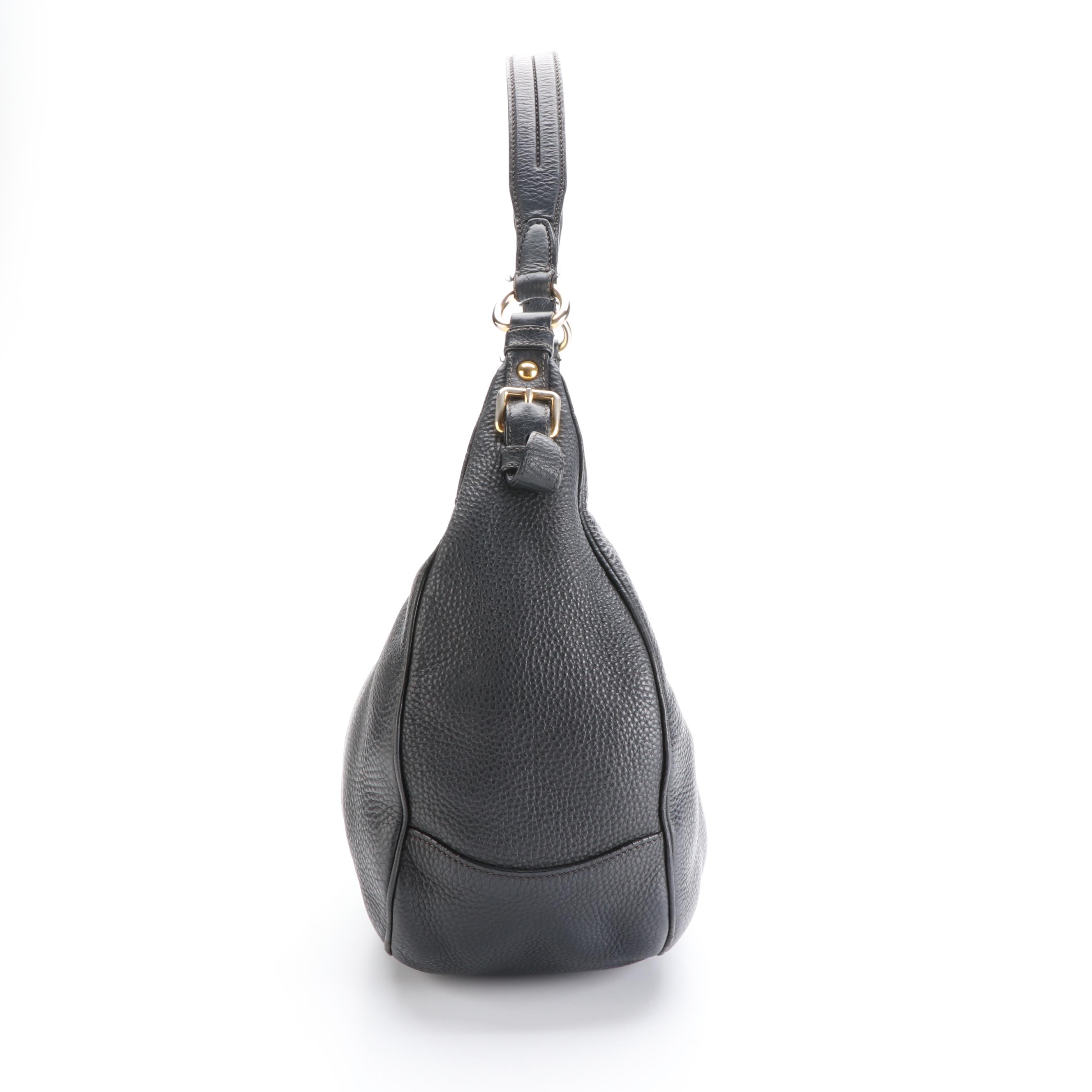Prada Hobo Bag in Pebbled Leather