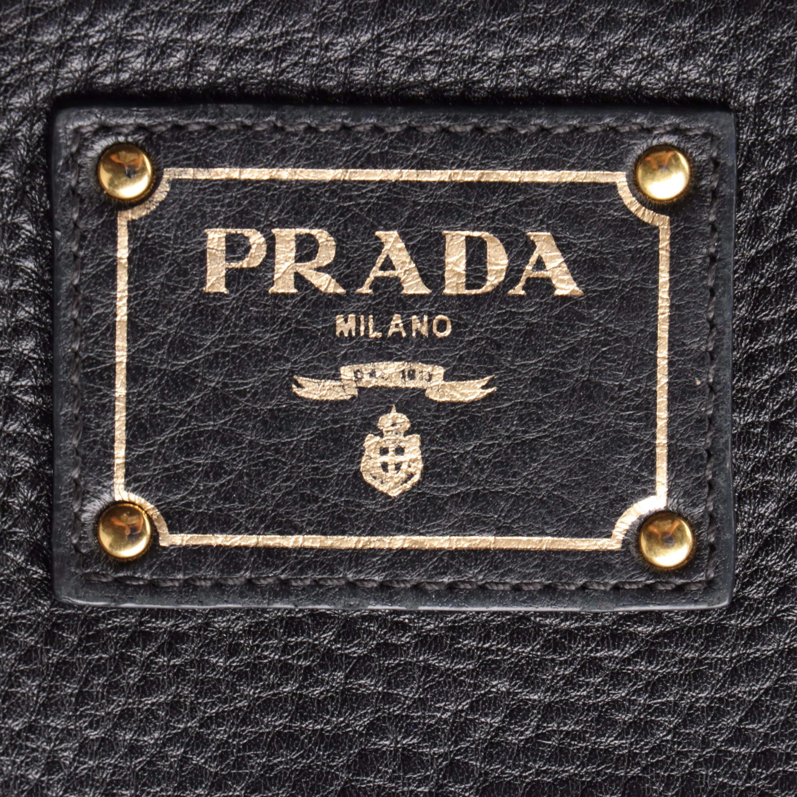 Prada Hobo Bag in Pebbled Leather