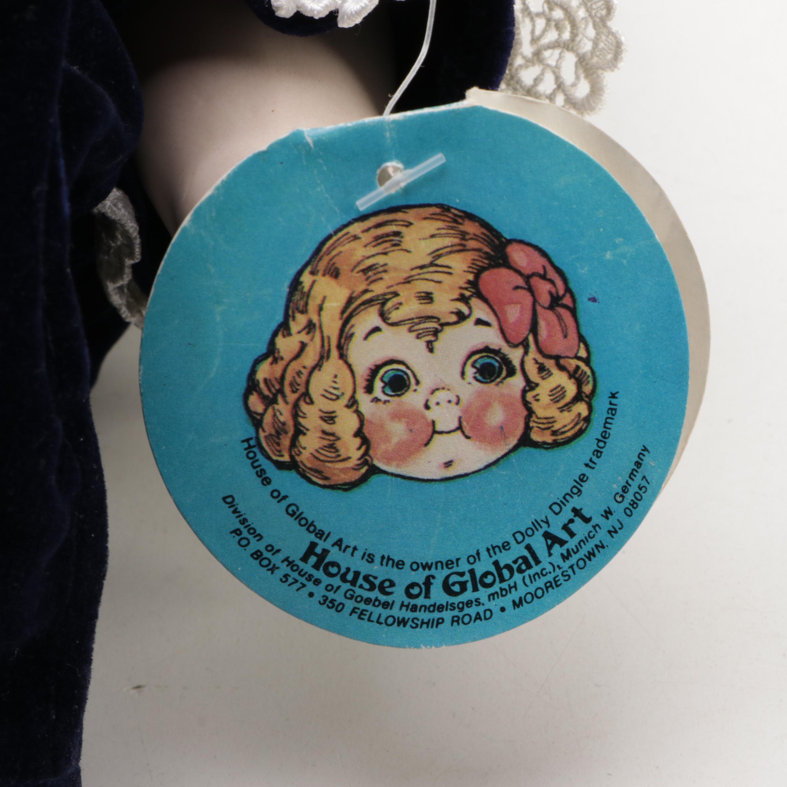 House of Global Art Dolly Dingle Limited Edition Porcelain Musical Doll