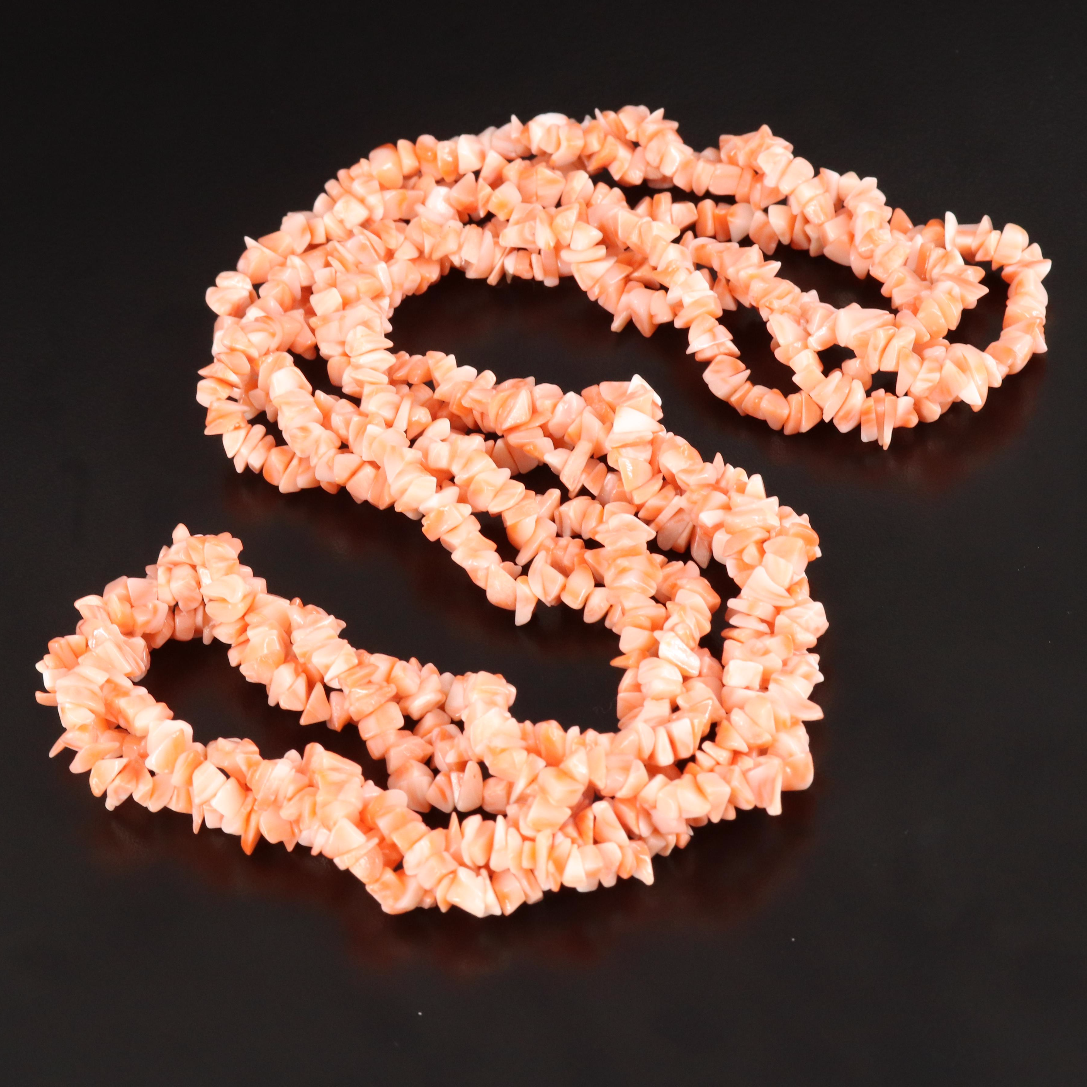 Coral Torsade Necklace