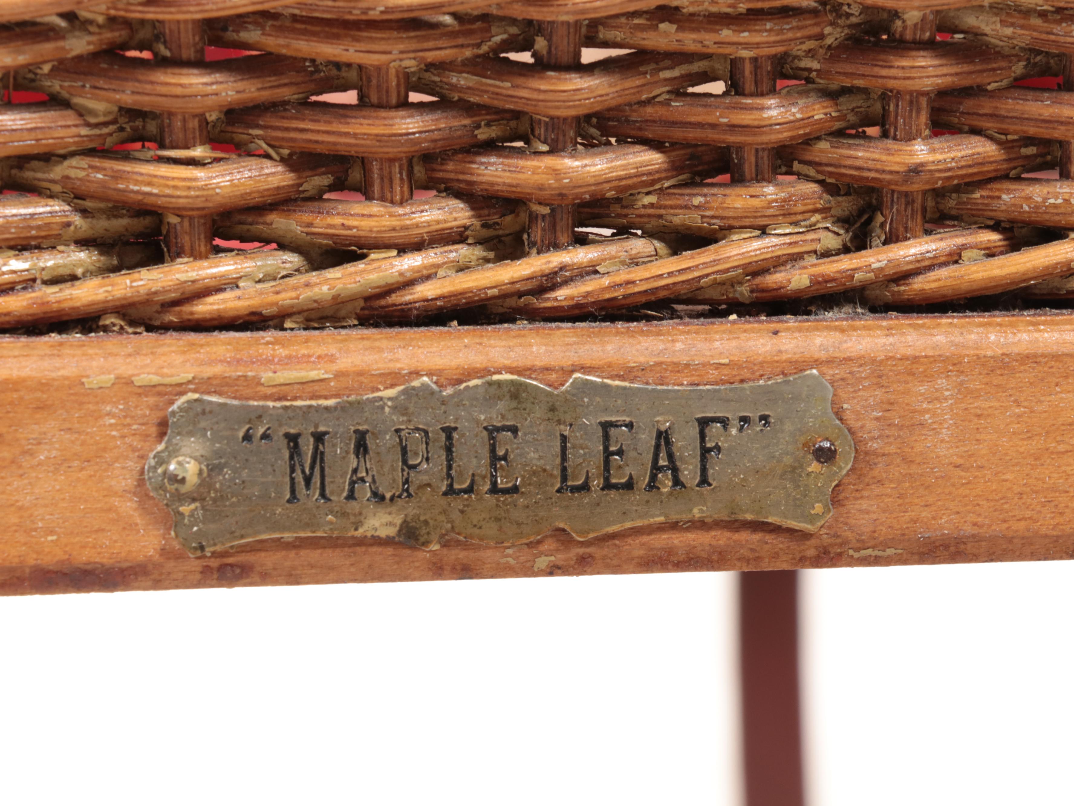 Victorian "Maple Leaf" Iron and Wicker Carriage