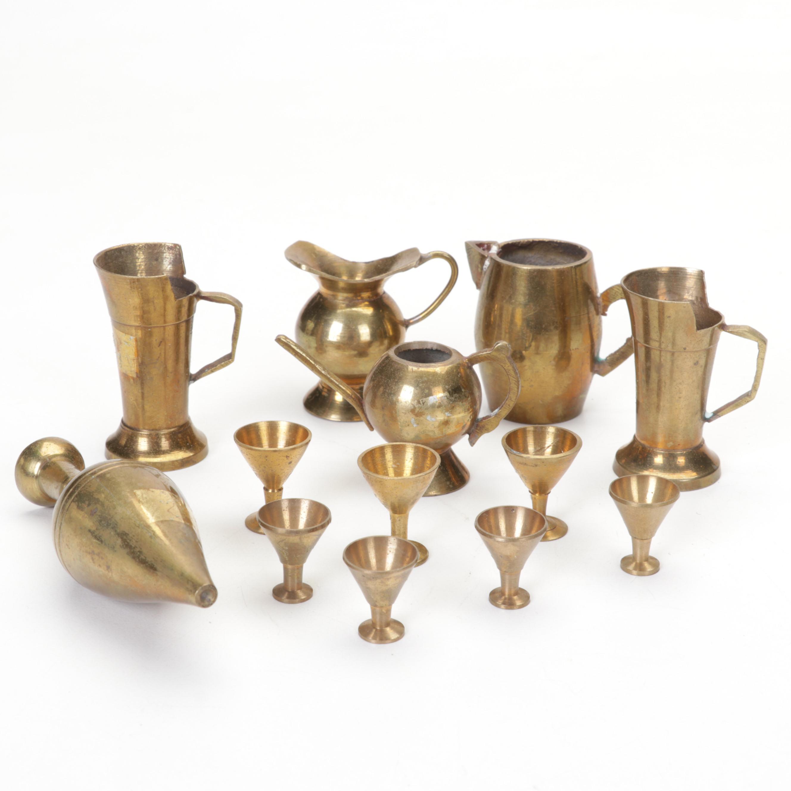 Middle Eastern Brass Teapots, Genie Lamp Incense Burners, Hourglass, and More