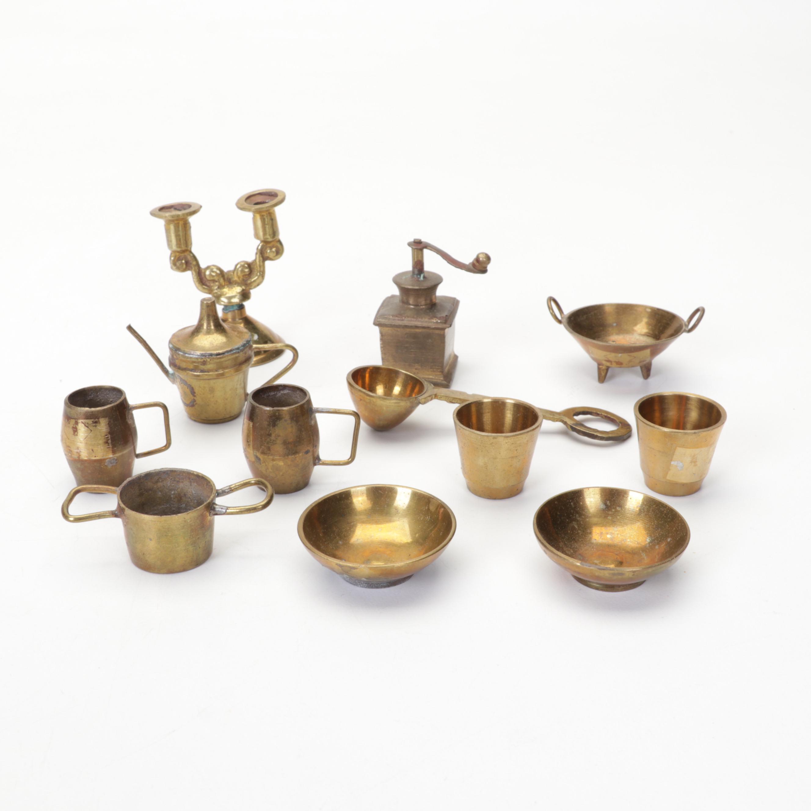 Middle Eastern Brass Teapots, Genie Lamp Incense Burners, Hourglass, and More