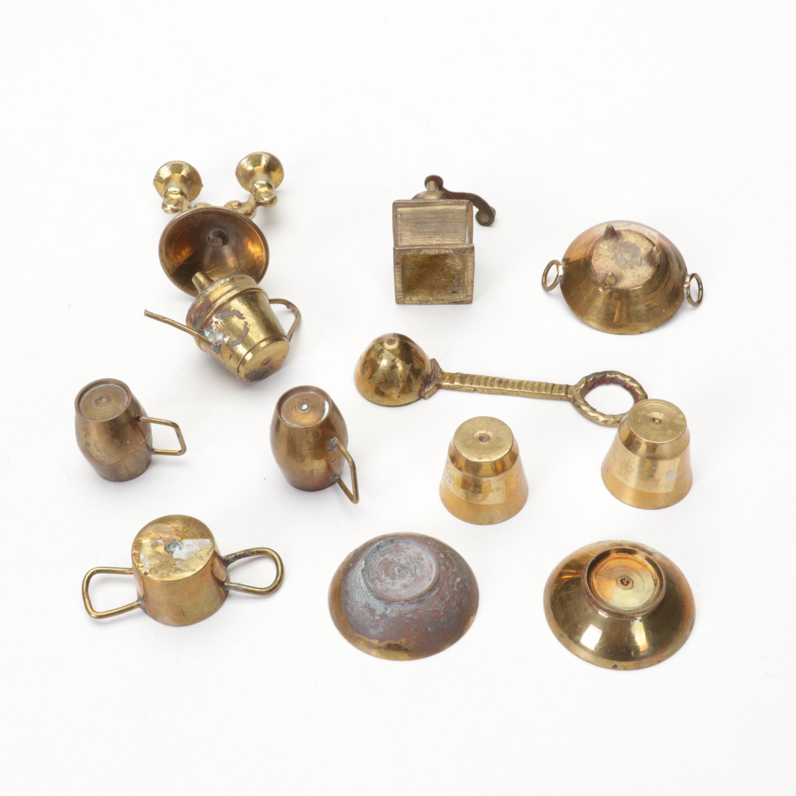 Middle Eastern Brass Teapots, Genie Lamp Incense Burners, Hourglass, and More