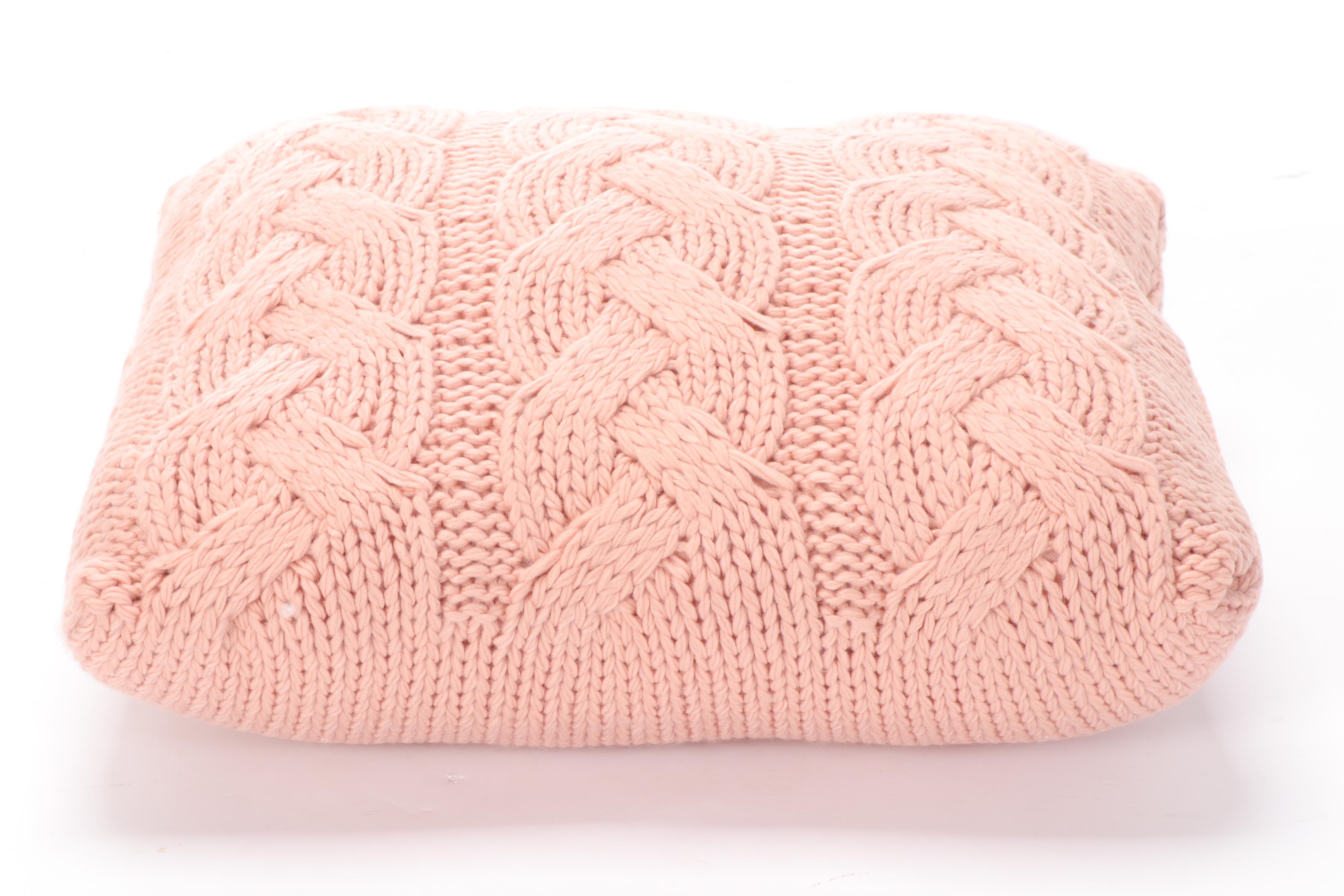 Pair of Threshold Cable Knit Throw Pillows