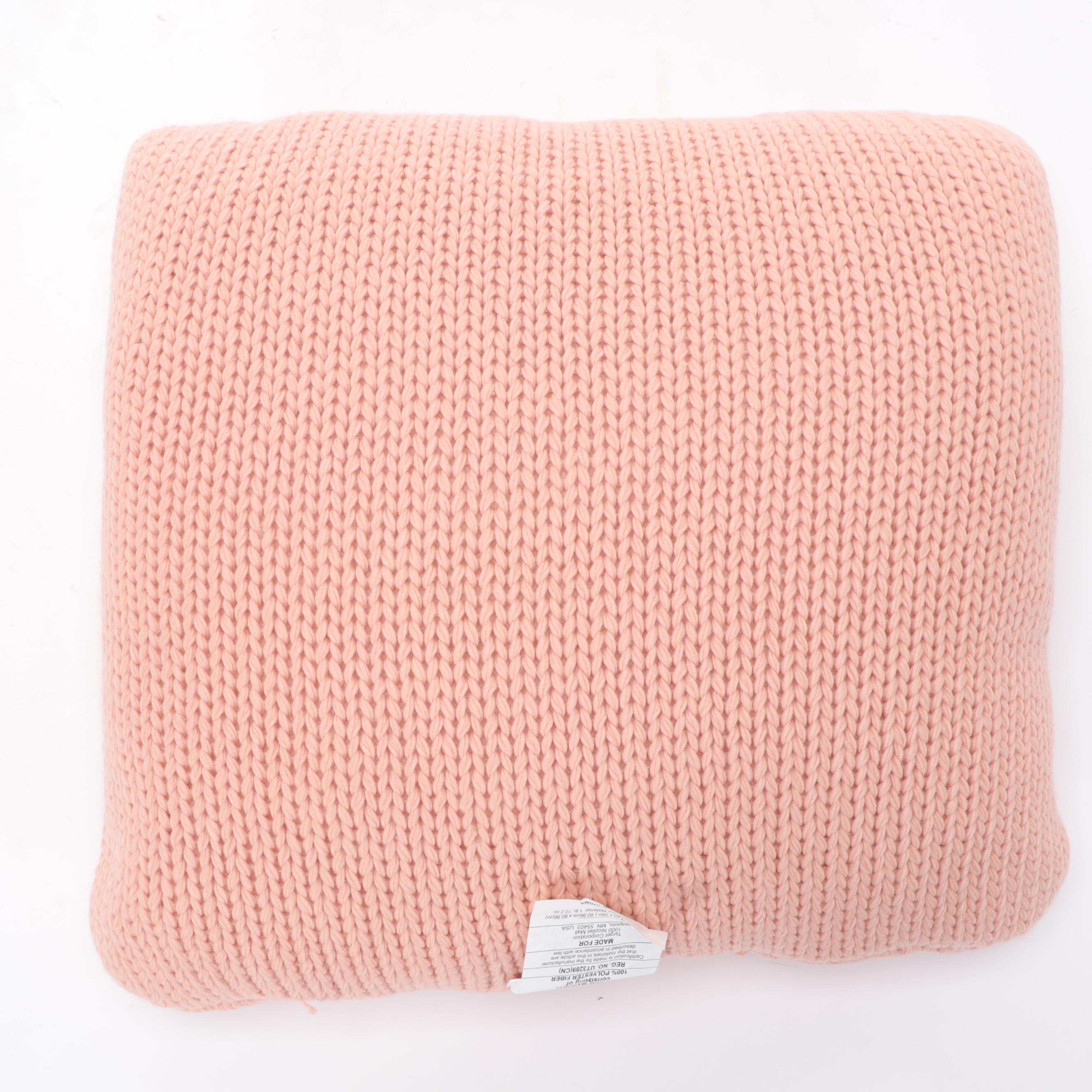 Pair of Threshold Cable Knit Throw Pillows