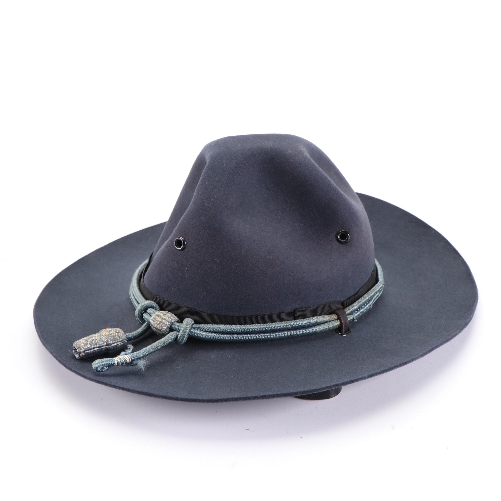 WWI Era M1911 Beaver Fur Felt Campaign Hat with Infantry Hat Cord and Other Hats