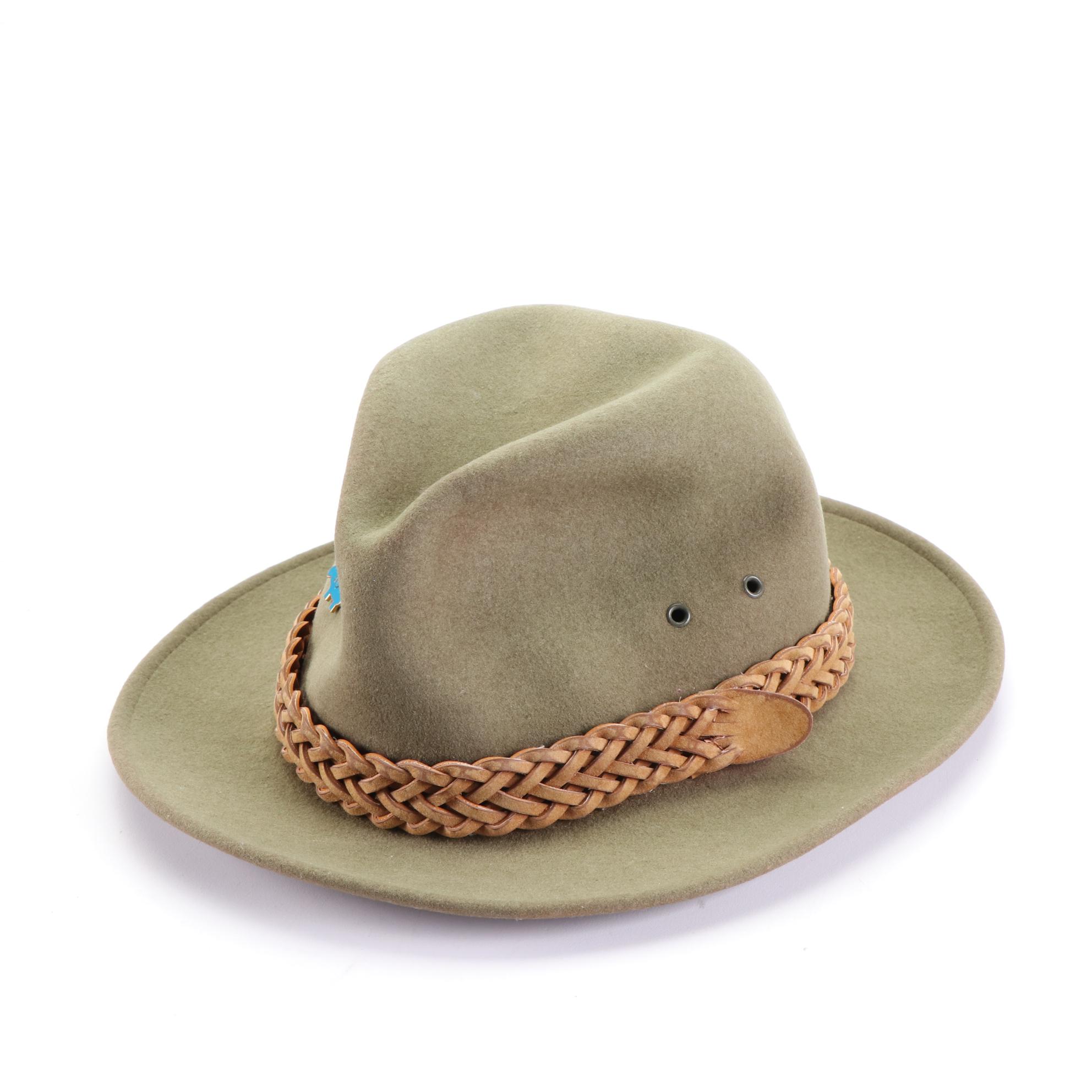 WWI Era M1911 Beaver Fur Felt Campaign Hat with Infantry Hat Cord and Other Hats