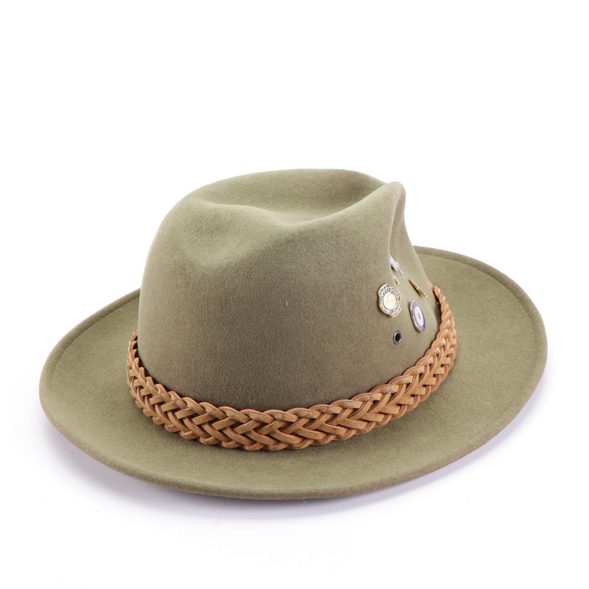 WWI Era M1911 Beaver Fur Felt Campaign Hat with Infantry Hat Cord and Other Hats