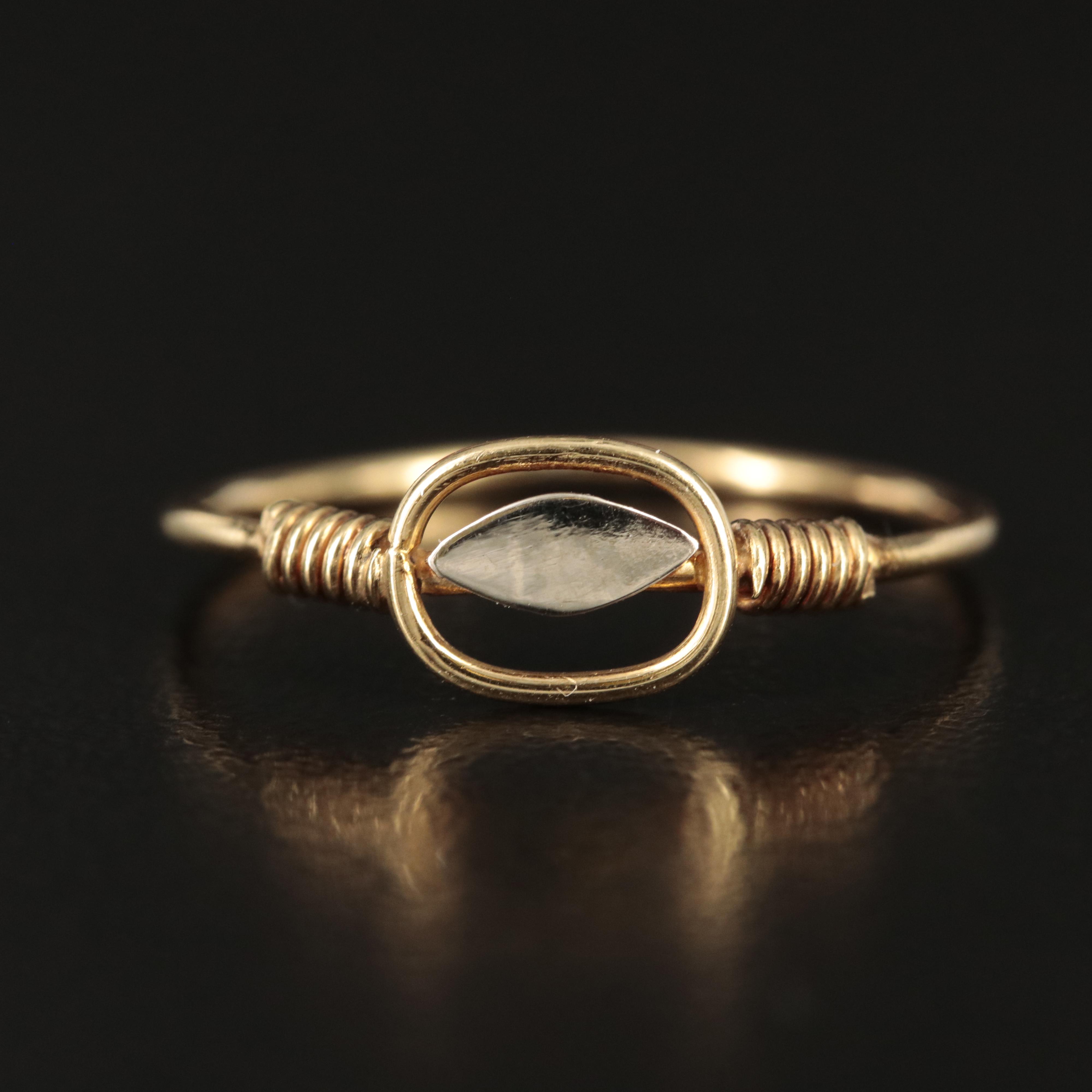 18K Wire Wrap Ring