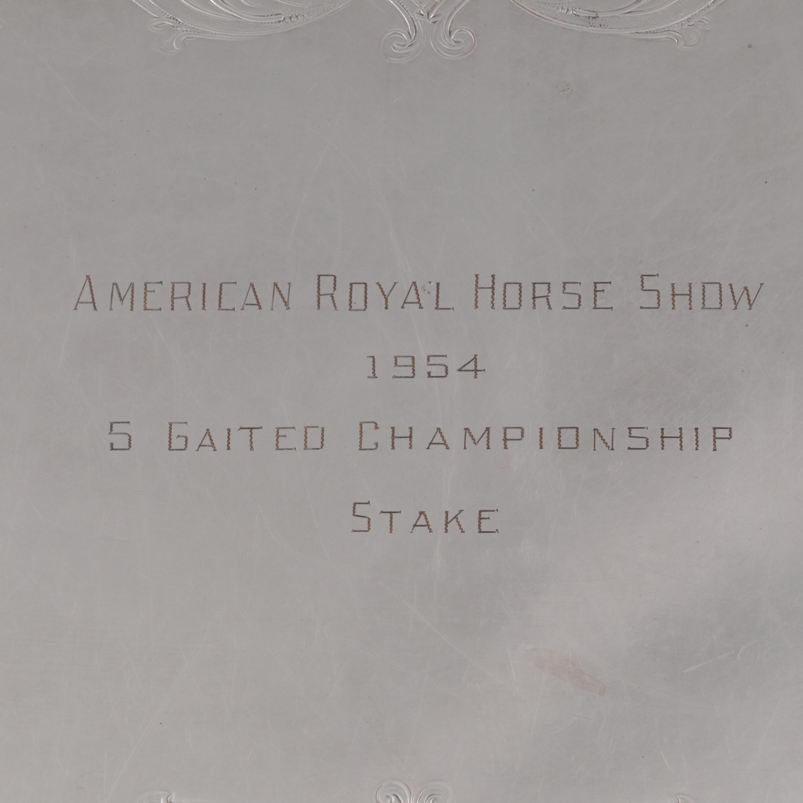 WM Rogers American Royal Horse Show Silver Plate Trophy Tray