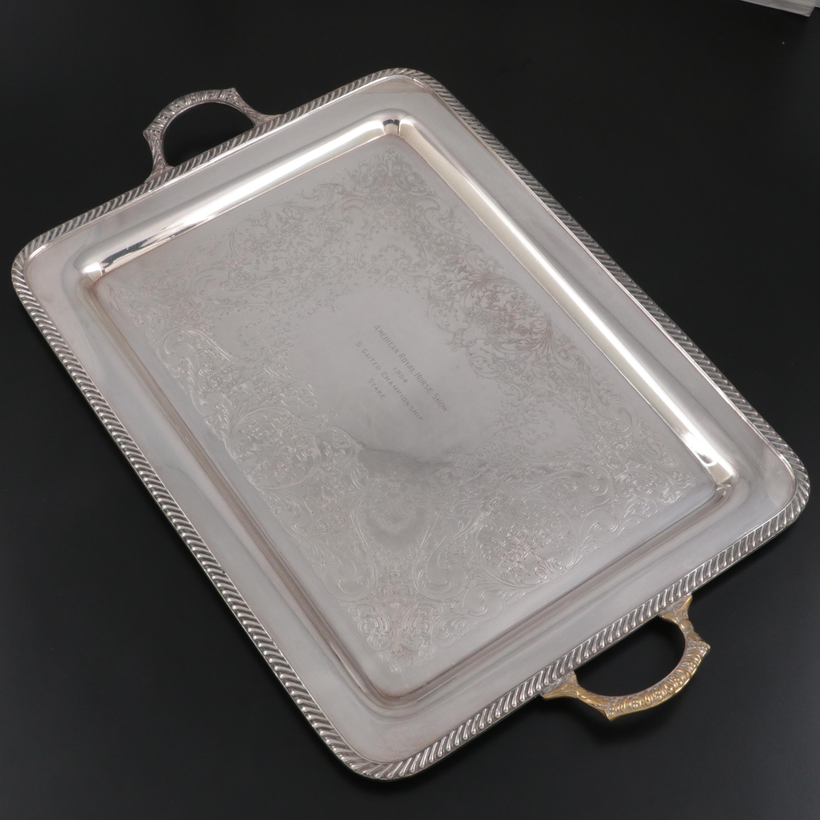 WM Rogers American Royal Horse Show Silver Plate Trophy Tray