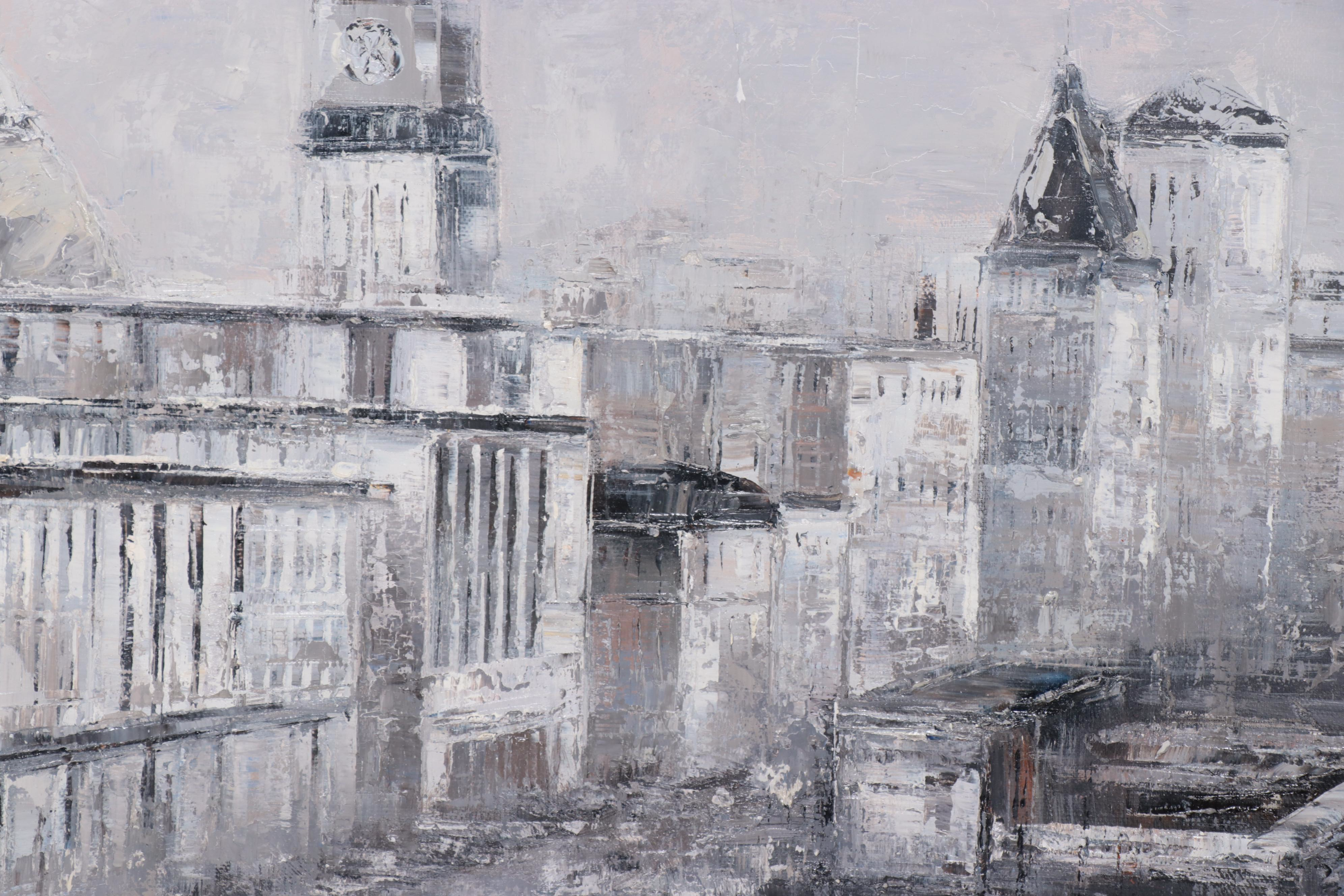 Ron Chun European Street Scene Oil Painting