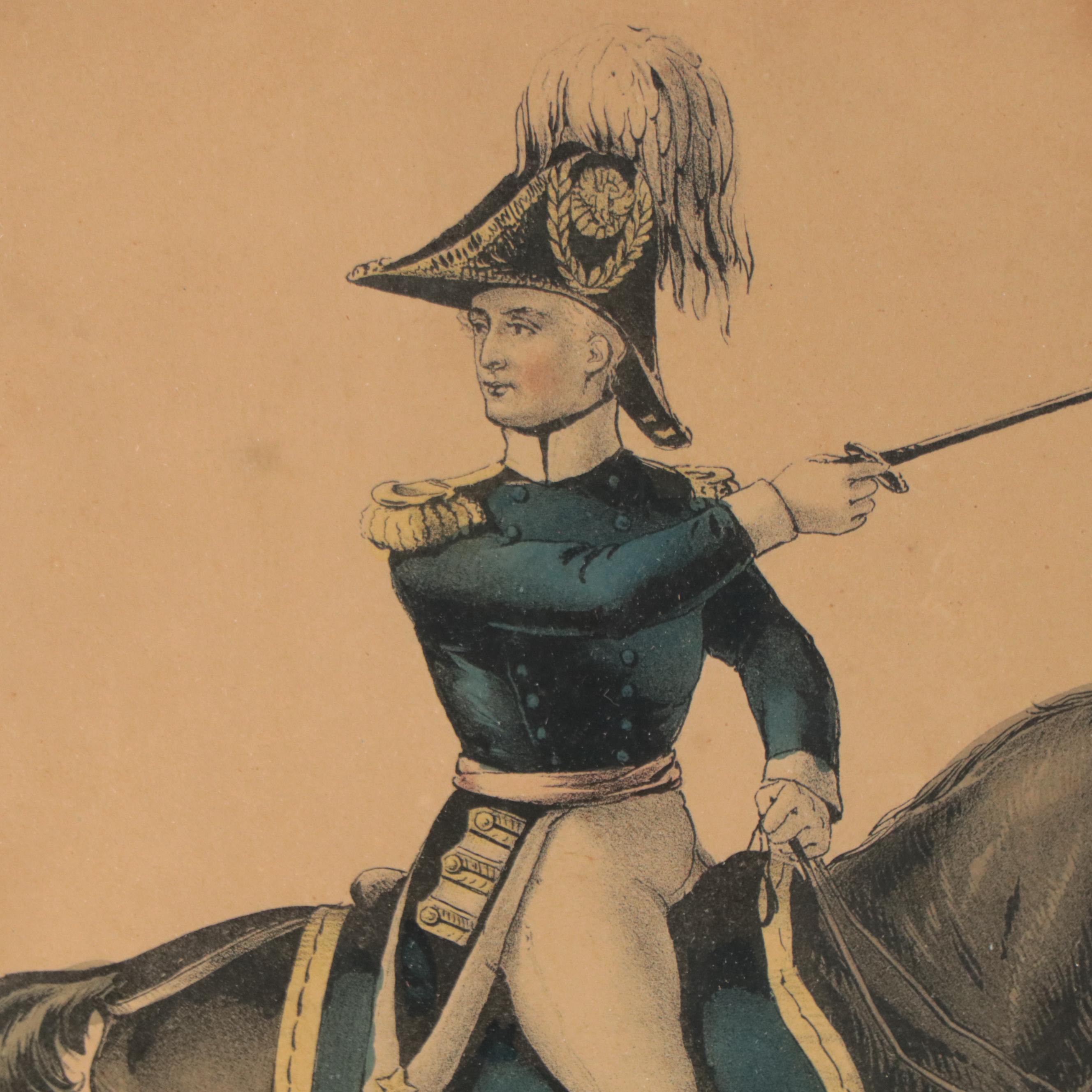 Currier & Ives Hand-Colored Military Lithographs