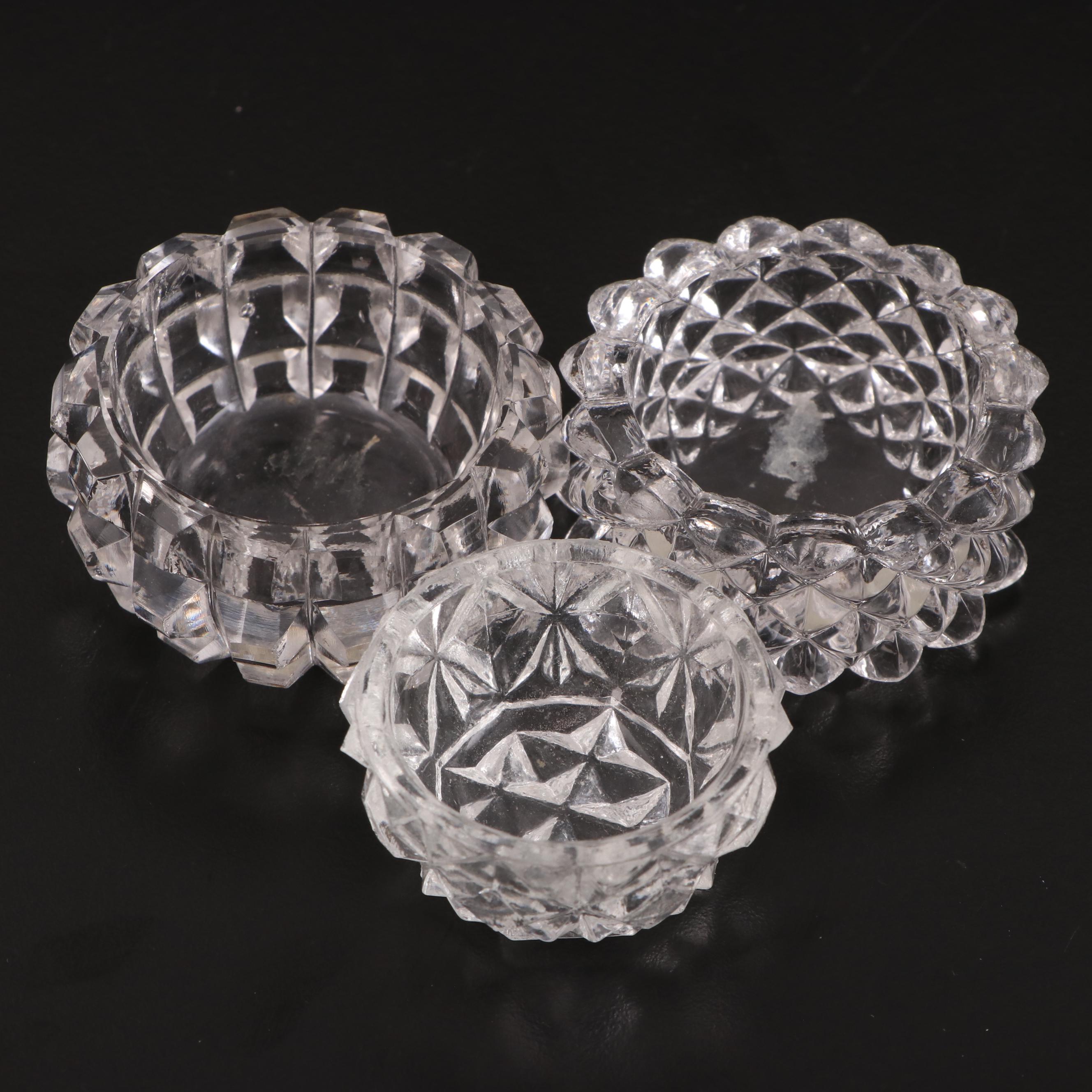 Pressed and Assorted Glass Salt Cellar Collection
