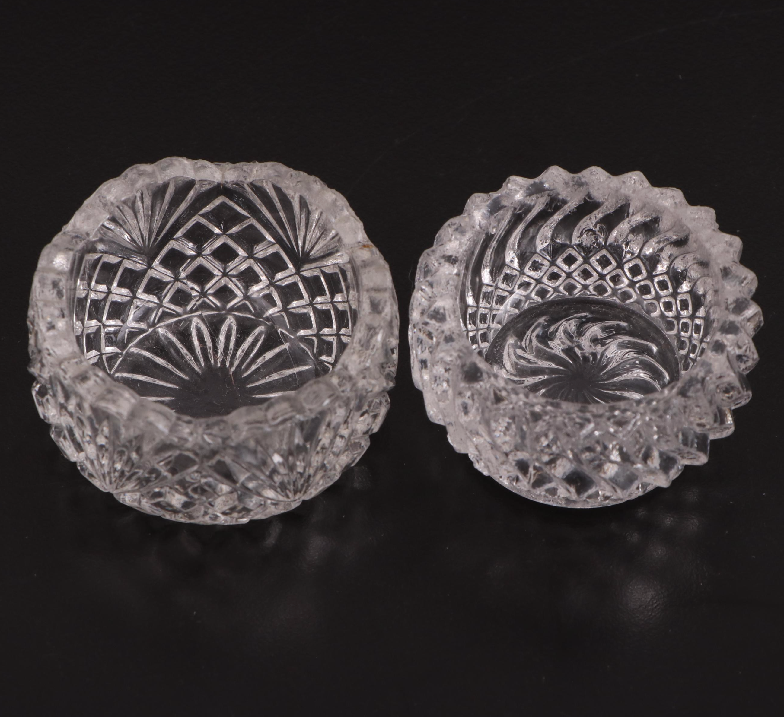 Pressed and Assorted Glass Salt Cellar Collection
