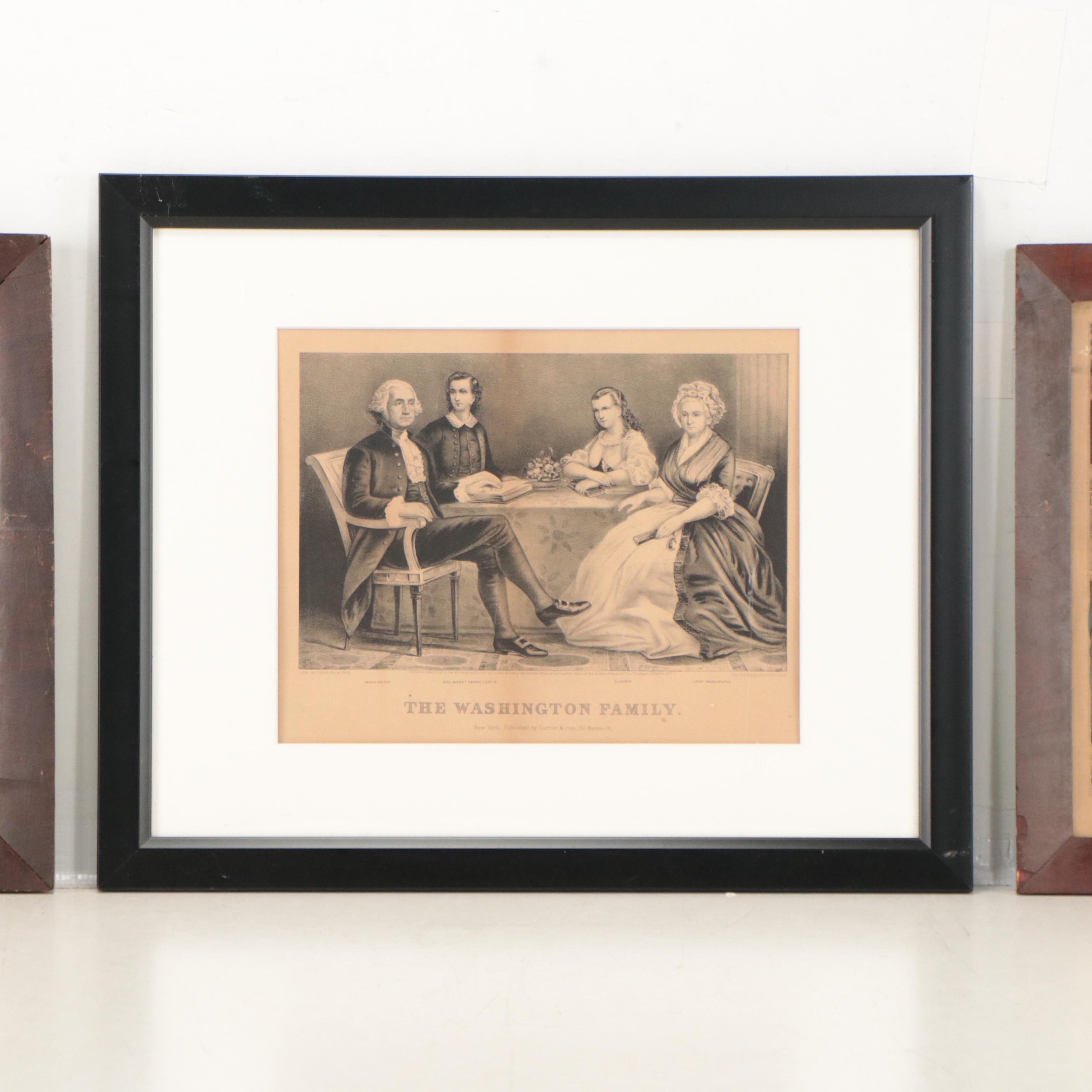 Currier & Ives Hand-Colored Lithographs of George Washington