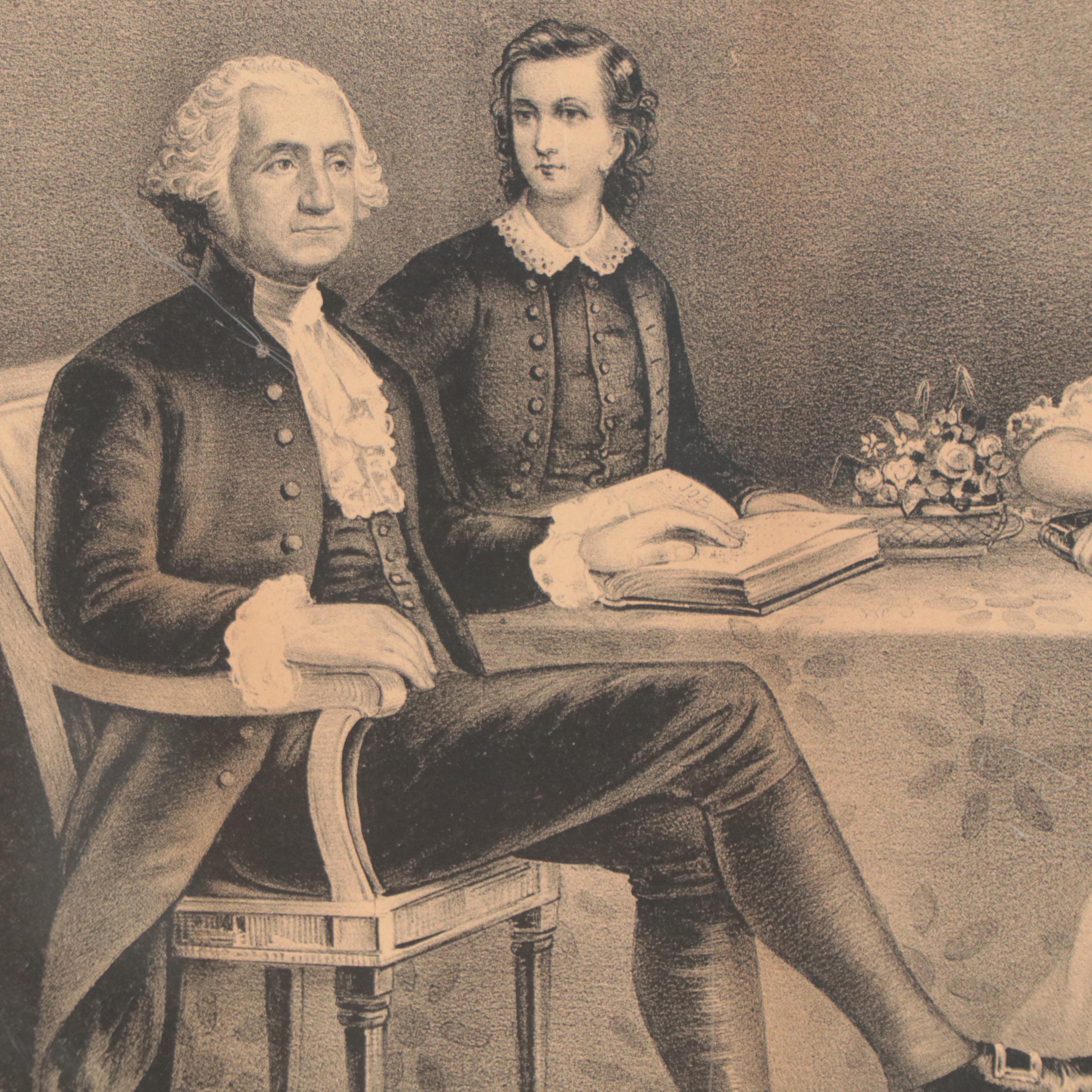 Currier & Ives Hand-Colored Lithographs of George Washington