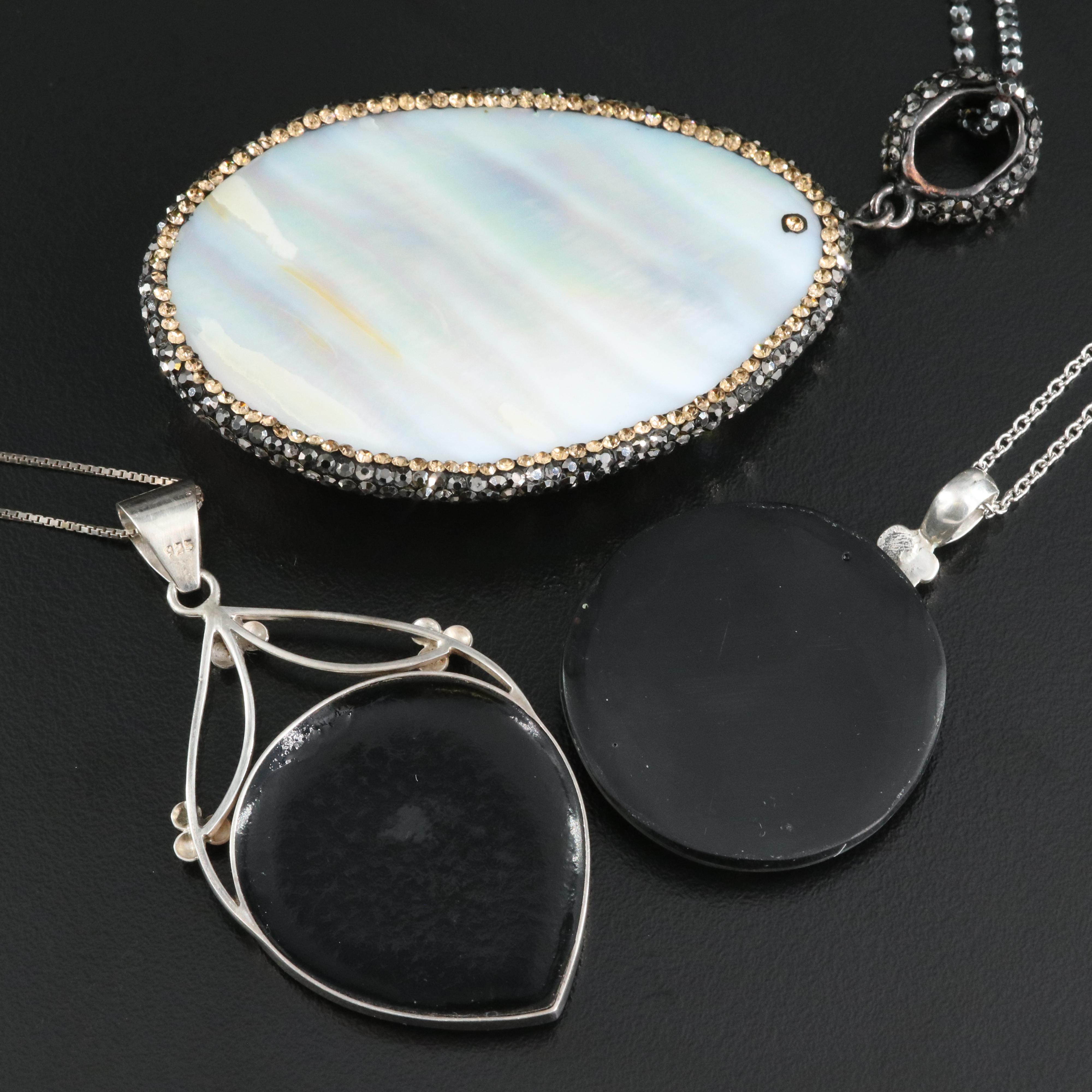 Abalone and Mother-of-Pearl Necklaces Including Sterling