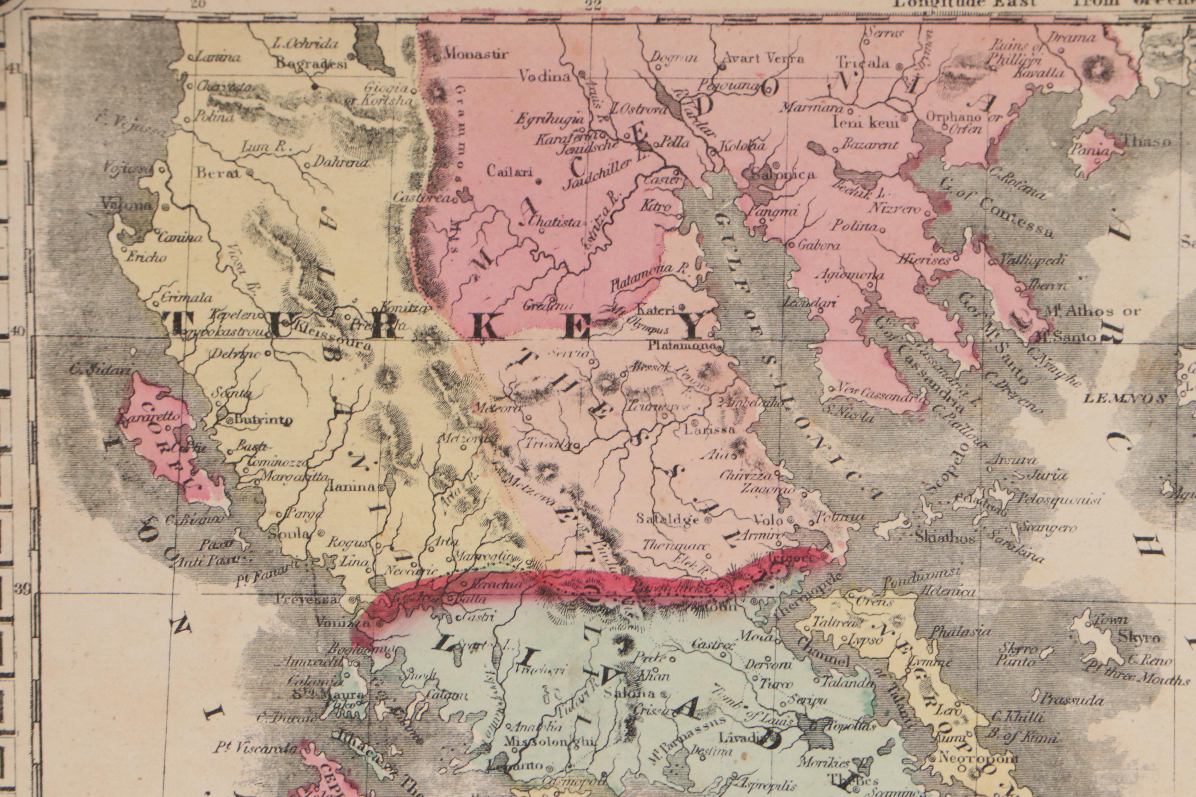 Double-Sided Hand-Colored Map of Europe