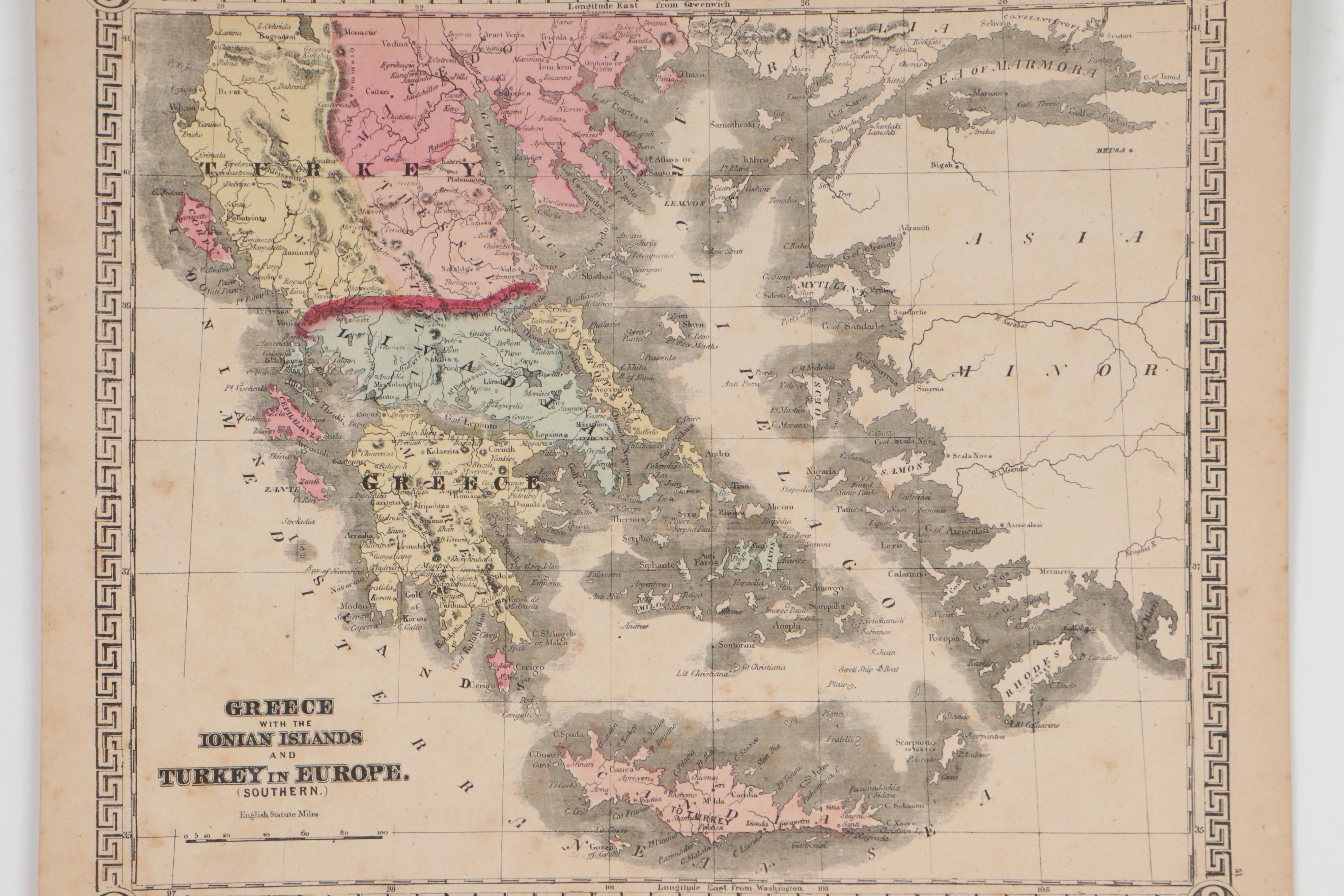 Double-Sided Hand-Colored Map of Europe