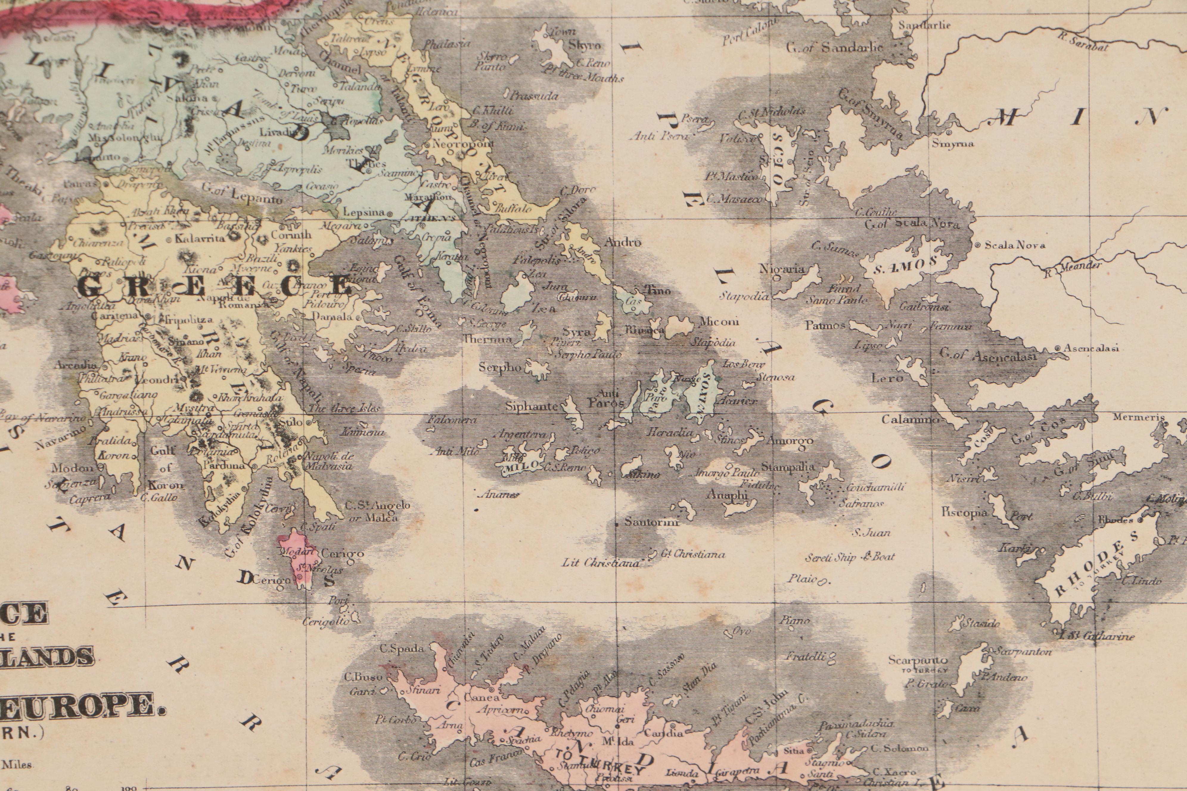 Double-Sided Hand-Colored Map of Europe