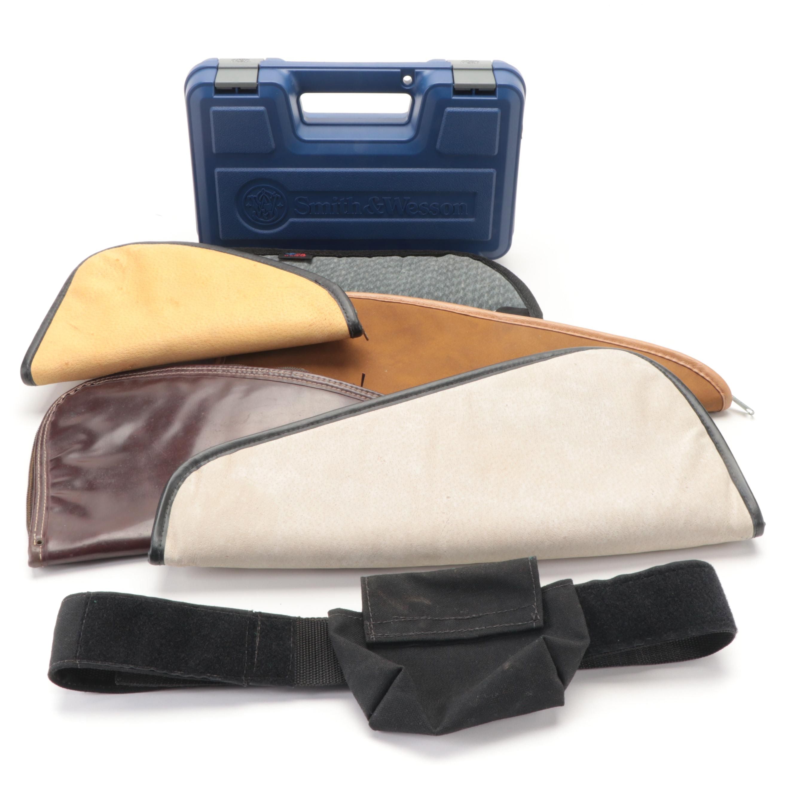 Smith & Wesson Revolver Case with Other Gun Cases and Holster