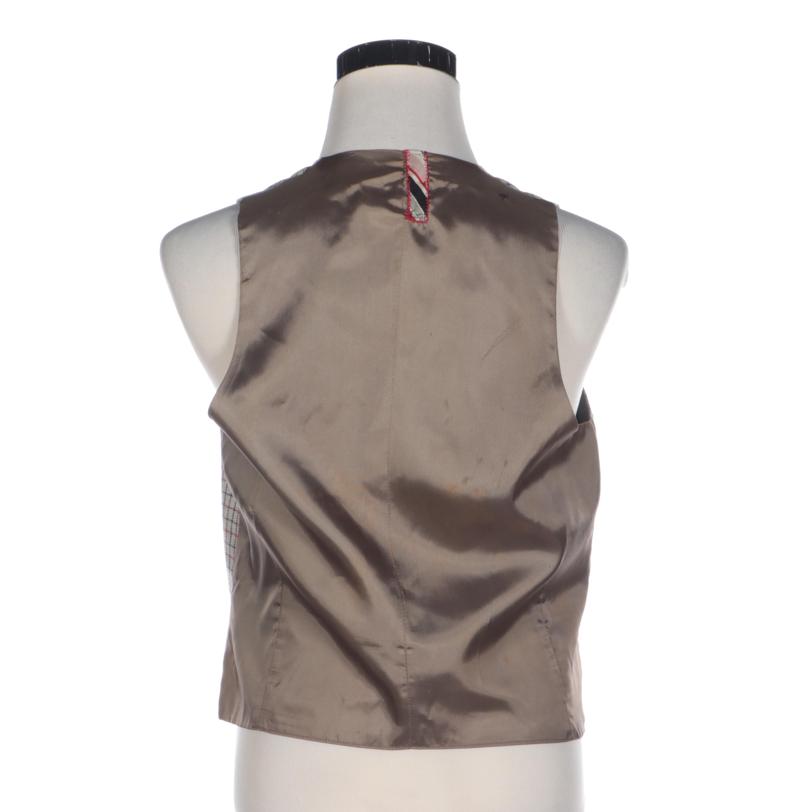 Men's Everything Visual Handmade Reversible Wool Button Vest