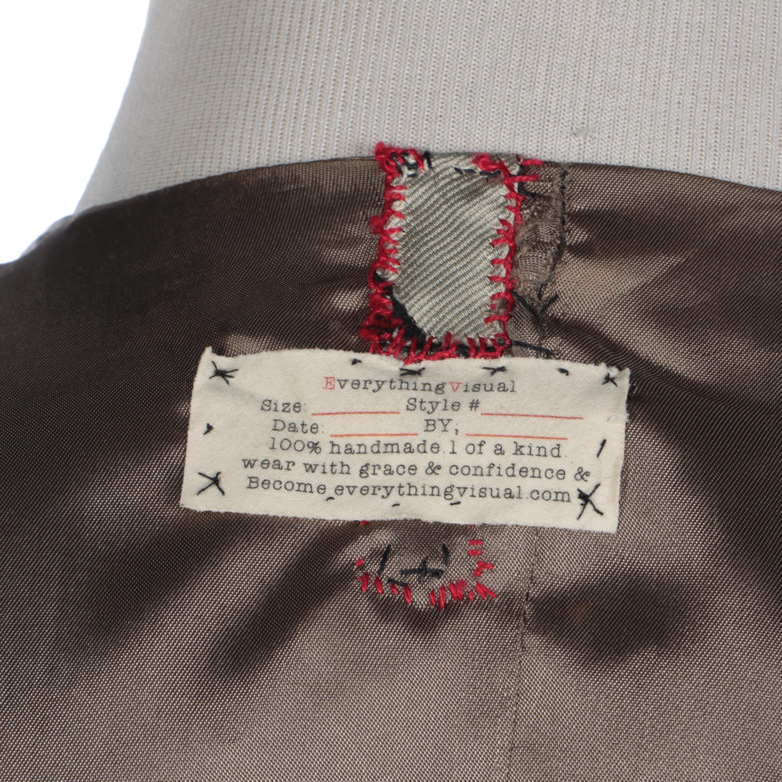 Men's Everything Visual Handmade Reversible Wool Button Vest