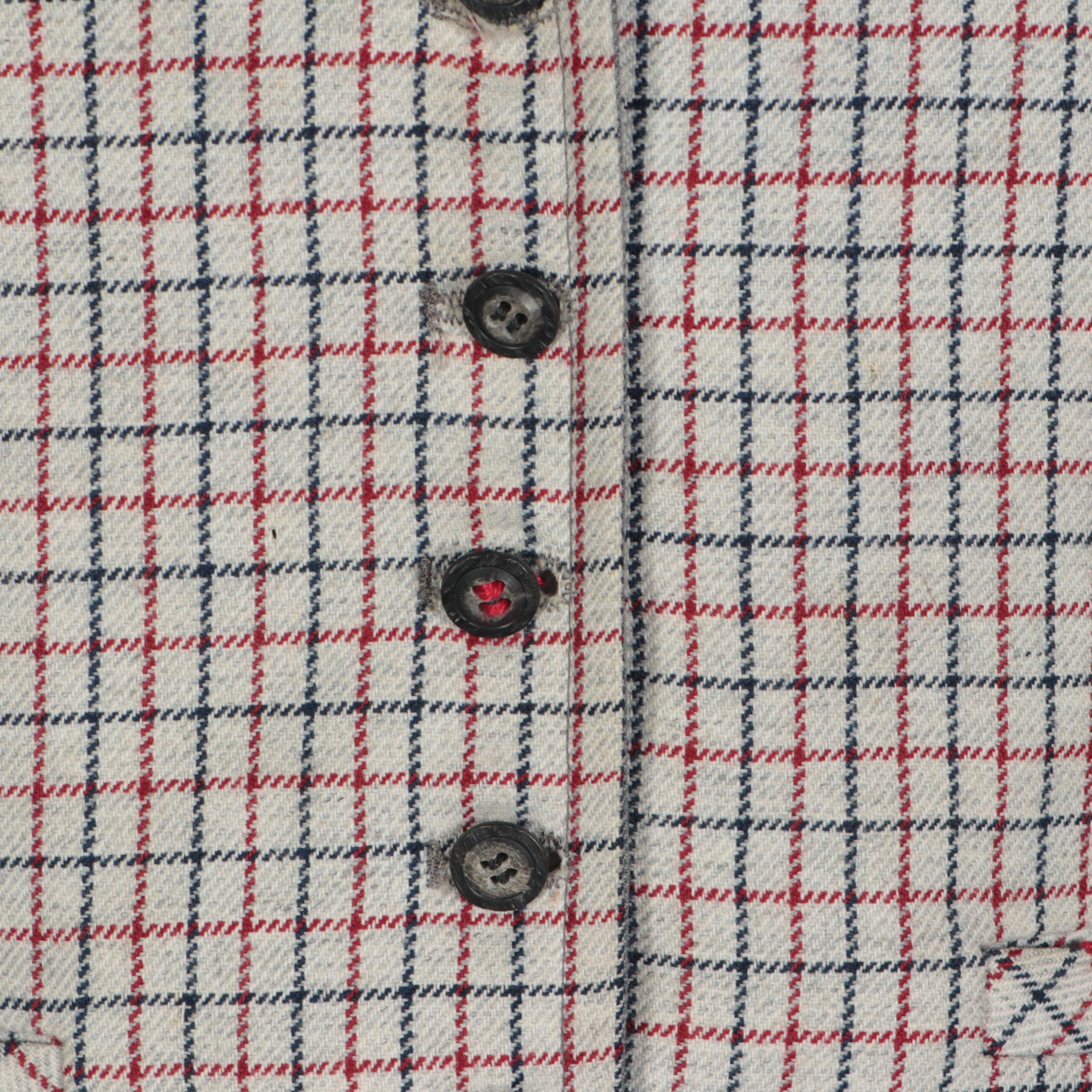 Men's Everything Visual Handmade Reversible Wool Button Vest