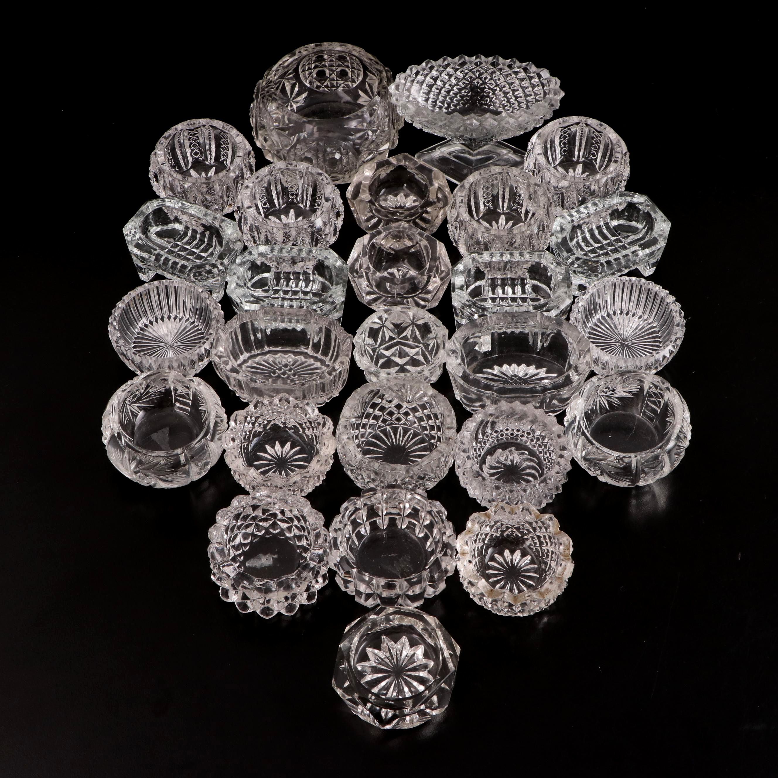 Pressed and Assorted Glass Salt Cellar Collection