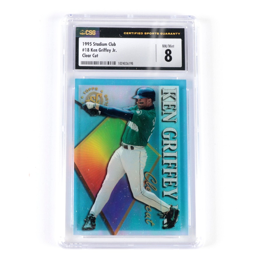 1995 Topps Stadium Club Clear Cut Graded Ken Griffey Jr. Baseball Card