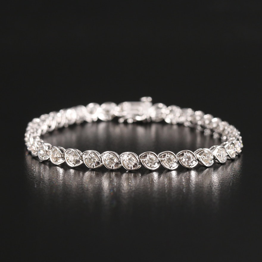Sterling 3.05 CTW Diamond Bracelet
