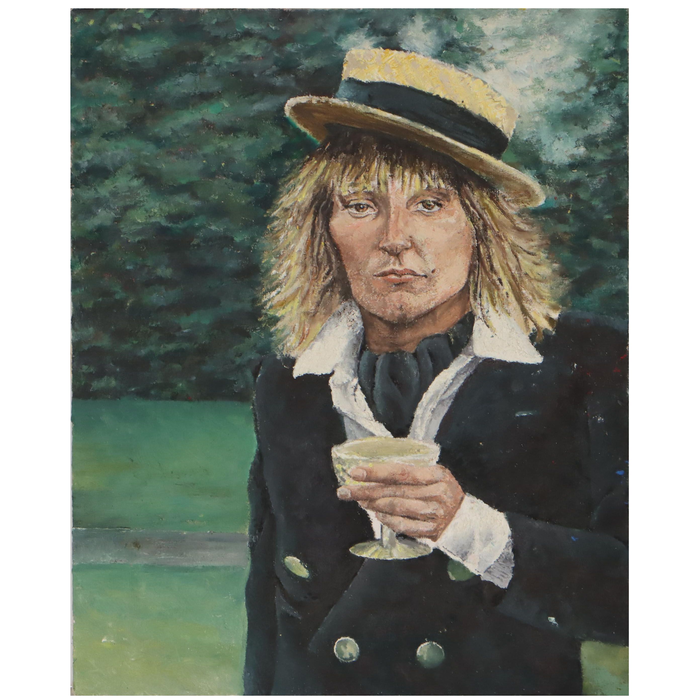 Linda Edwards Oil Painting of Rod Stewart