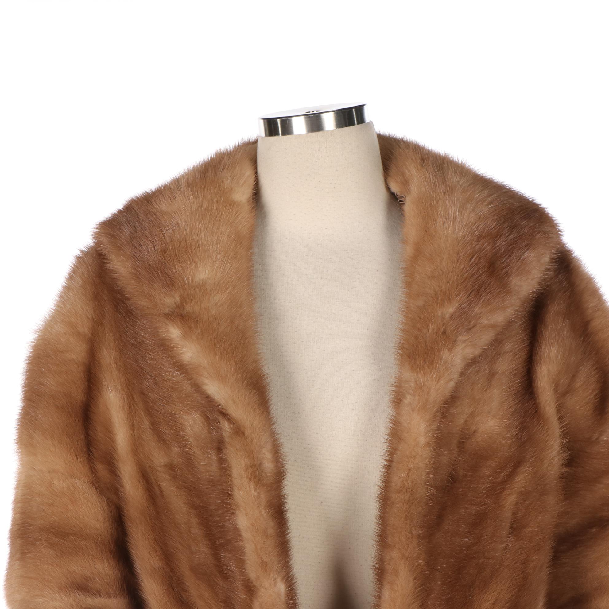 Pastel Brown Mink Fur Stole by J.P. Allen Furs of Atlanta